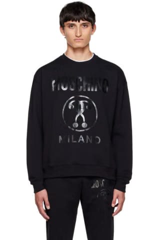Moschino Double Question Mark Sweatshirt -Navy (M)