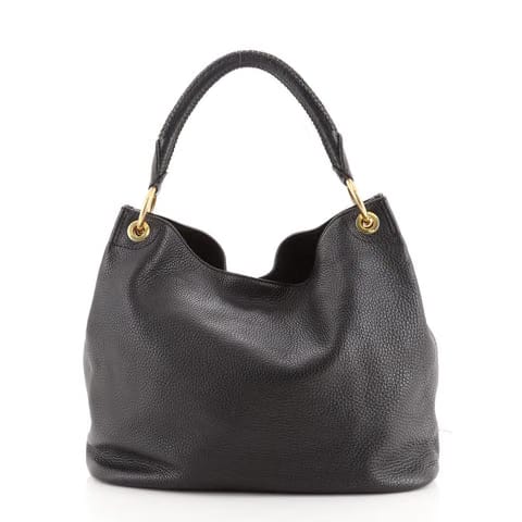 Prada Vitello Daino Hobo Bag Nero (One Size)