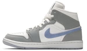 Nike Air Jordan 1 Mid Wolf Grey Aluminium WMNS