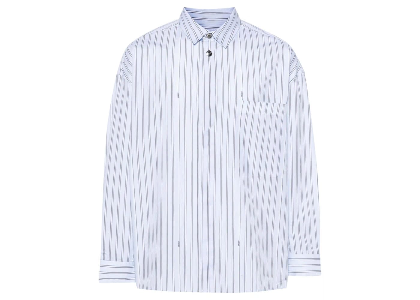 Jacquemus La Chemise Manches Longue Shirt Print Blue Stripe