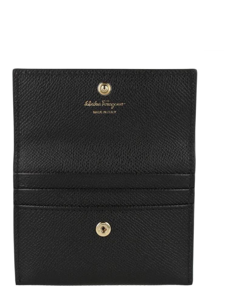 Ferragamo Vara Bow Small Card Holder Black