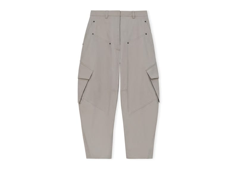 LOEWE Cargo Cotton Gabardine Trousers Fog Grey