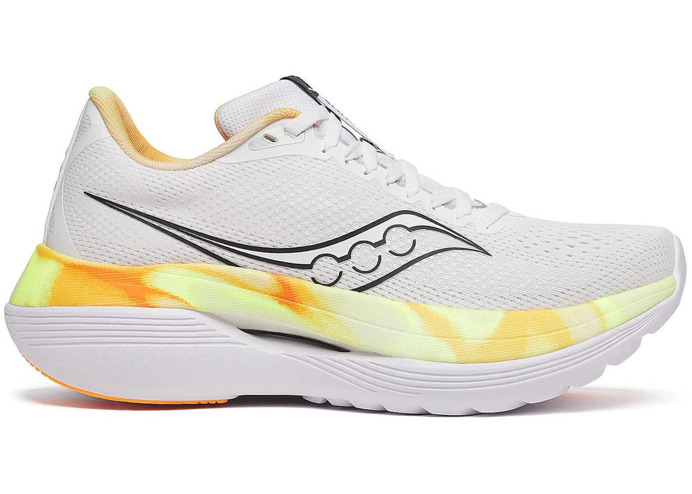 Saucony Endorphin Trainer White Black Yellow Orange Womens