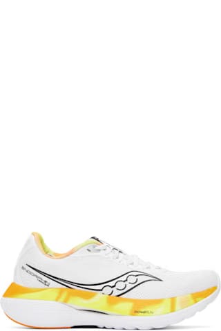 Saucony Endorphin Trainer White Black Yellow Orange Womens