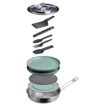 Stanley The Wildfare Pro Fry Pan Cookset 15-piece set Pale Pebble + Stone