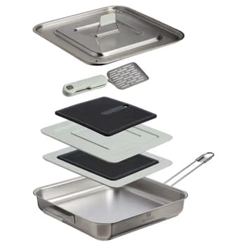 Stanley The Wildfare Pro Fry Pan Cookset 15-piece set Pale Pebble + Stone