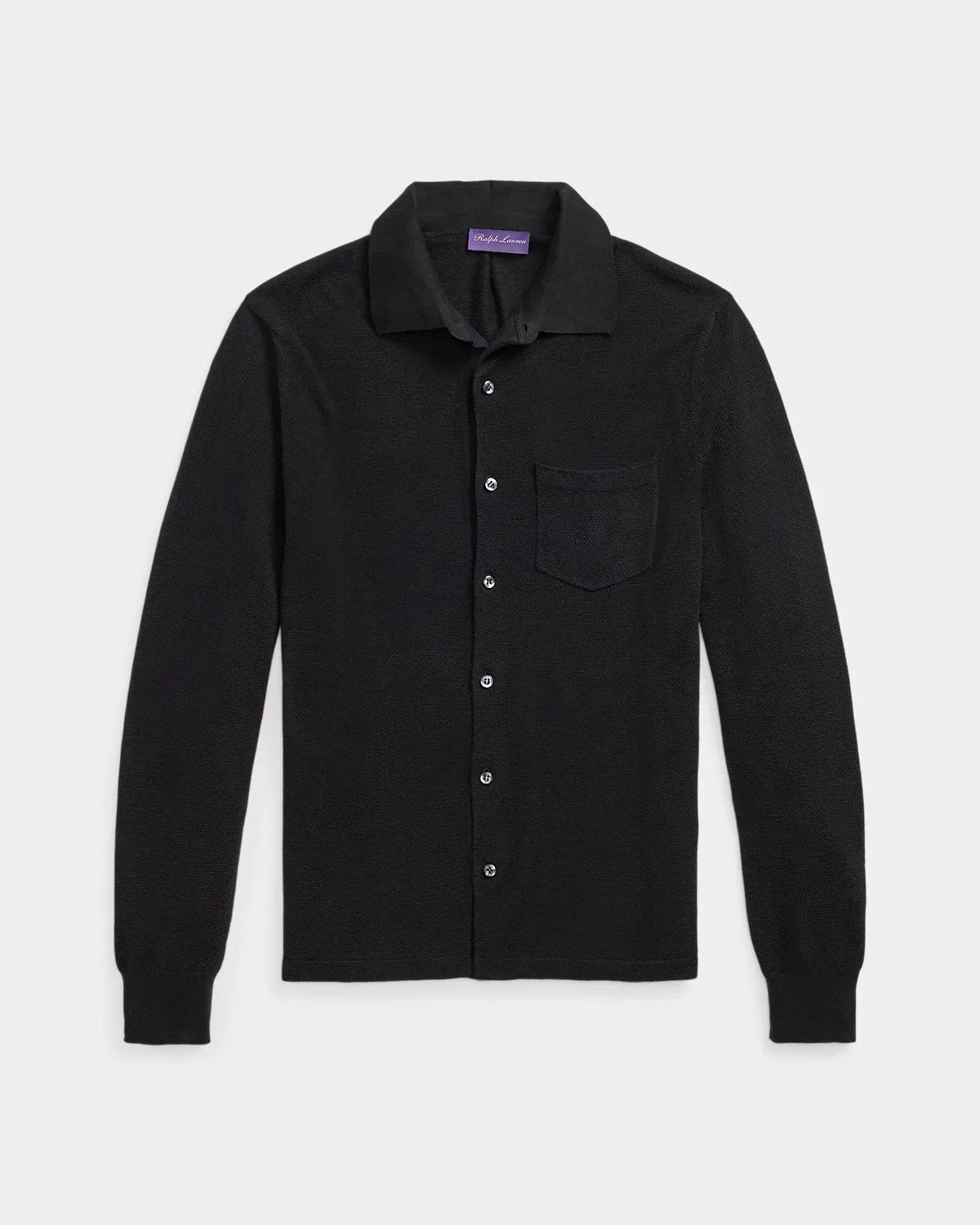 Ralph Lauren Textured SilkCotton Shirt Sweater