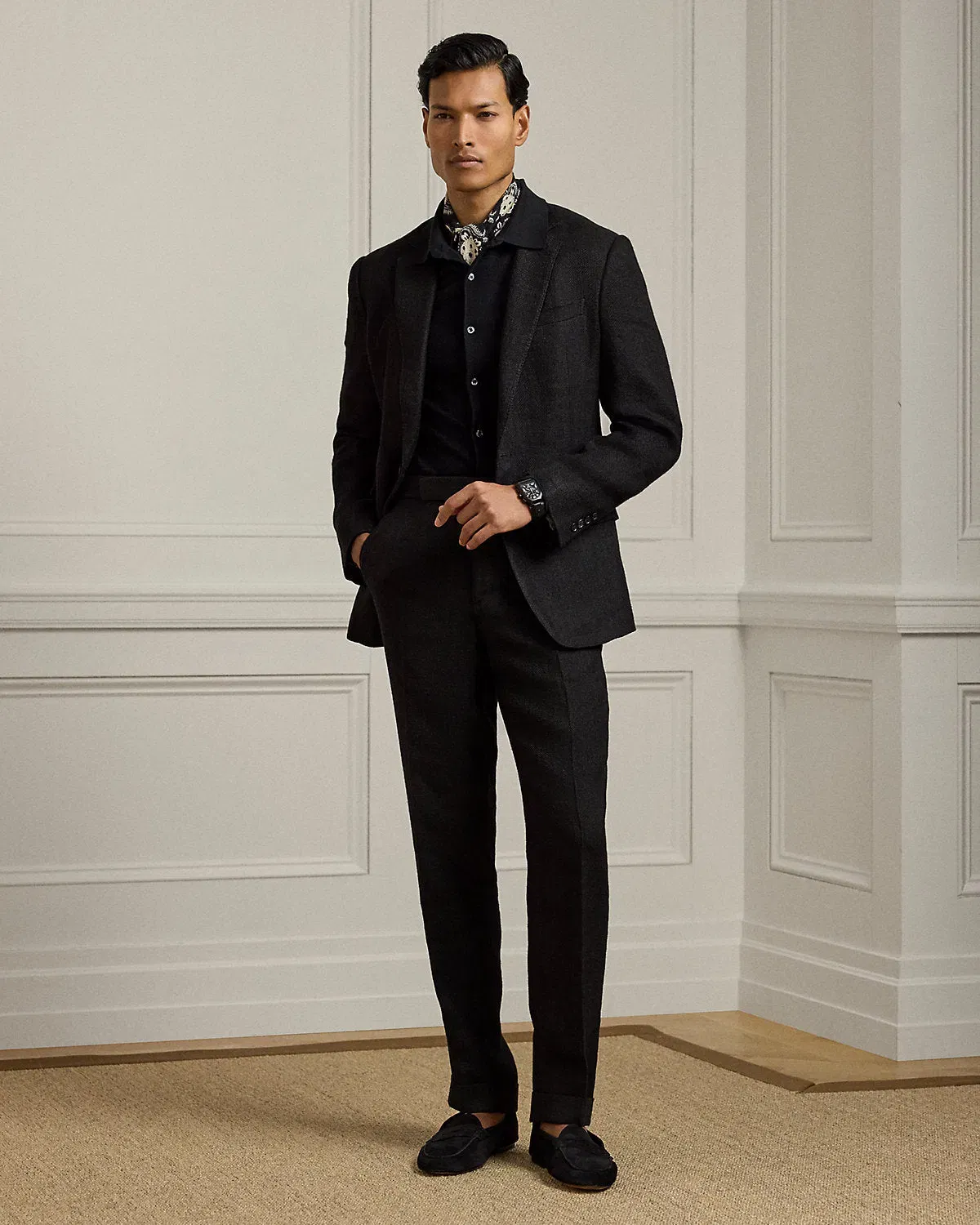 Ralph Lauren Textured SilkCotton Shirt Sweater