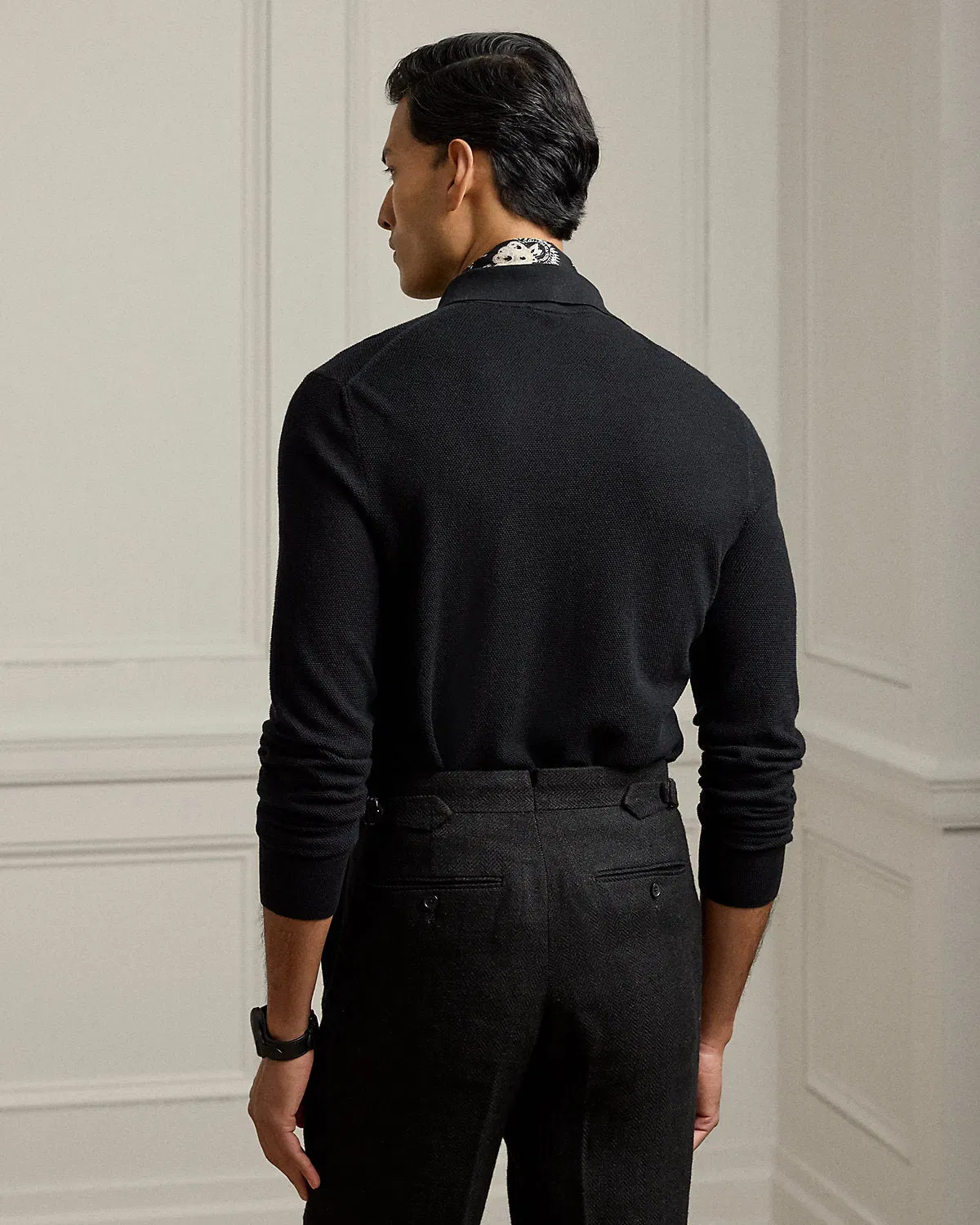 Ralph Lauren Textured SilkCotton Shirt Sweater