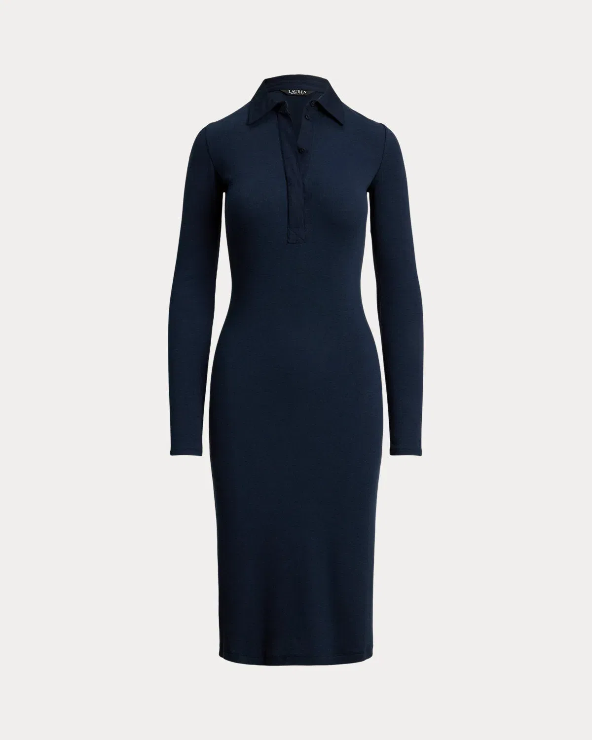 Ralph Lauren RibKnit CottonBlend Polo Dress