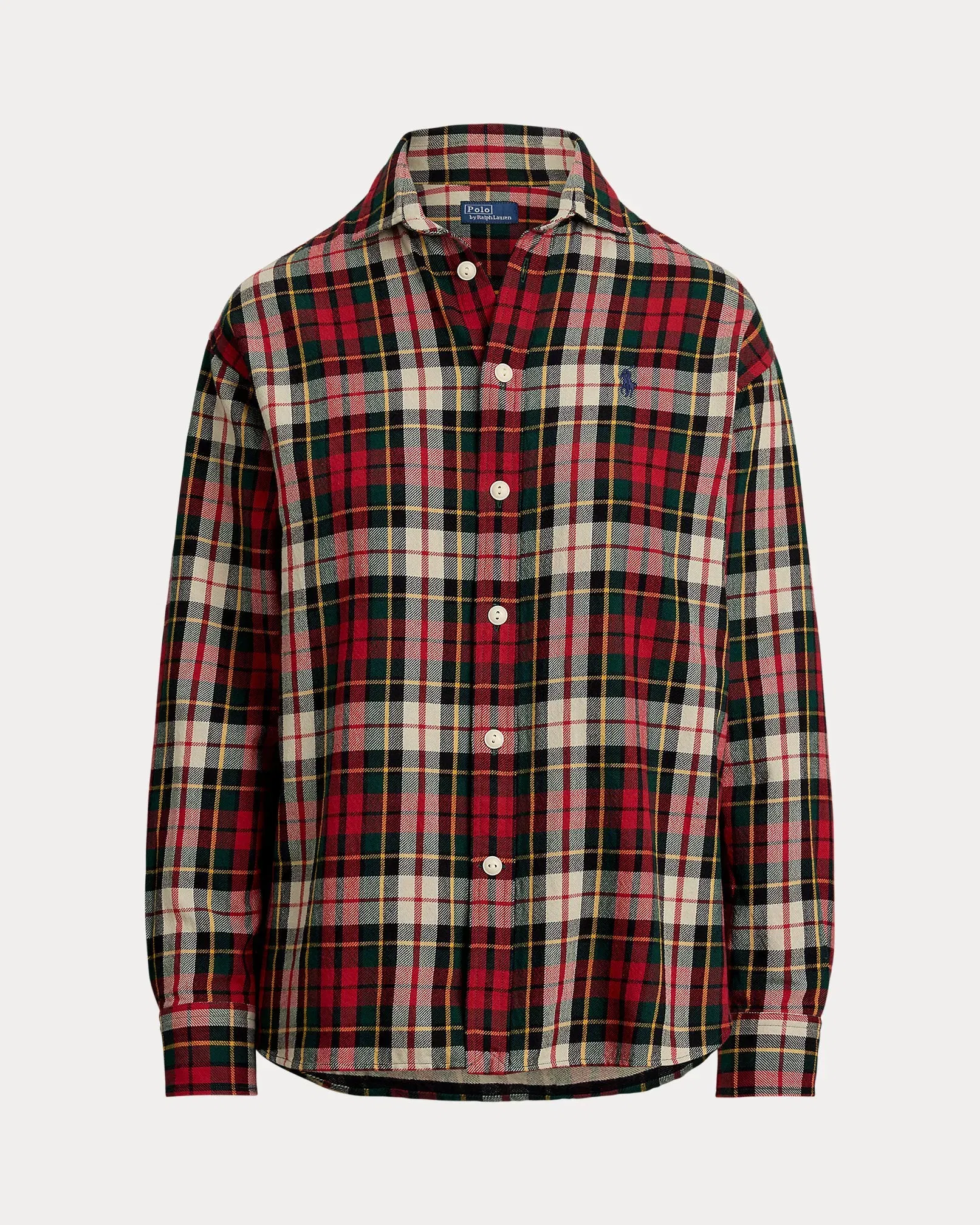 Ralph Lauren Relaxed Fit Plaid Cotton Twill Shirt