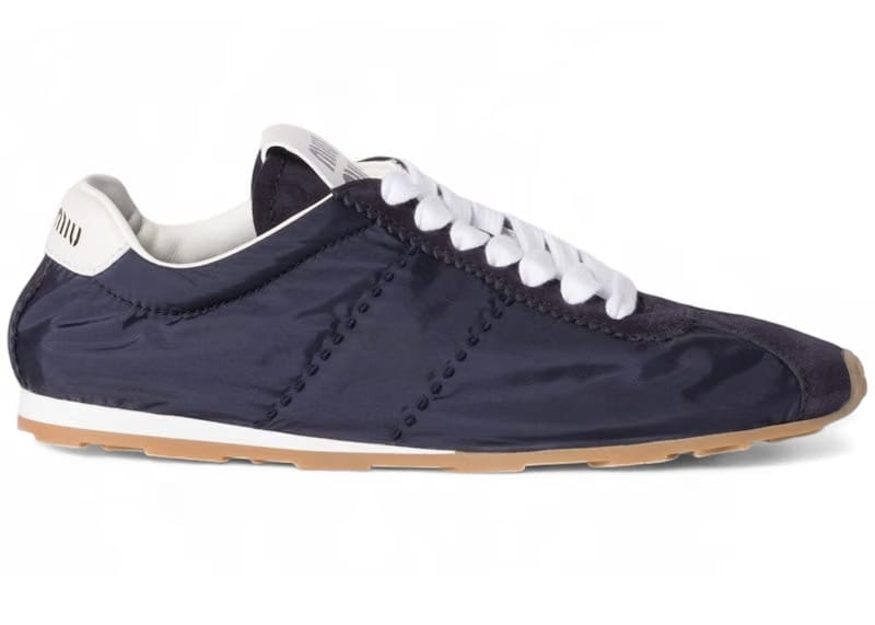 Miu Miu Plume Navy Technical Fabric Gum (Women's)