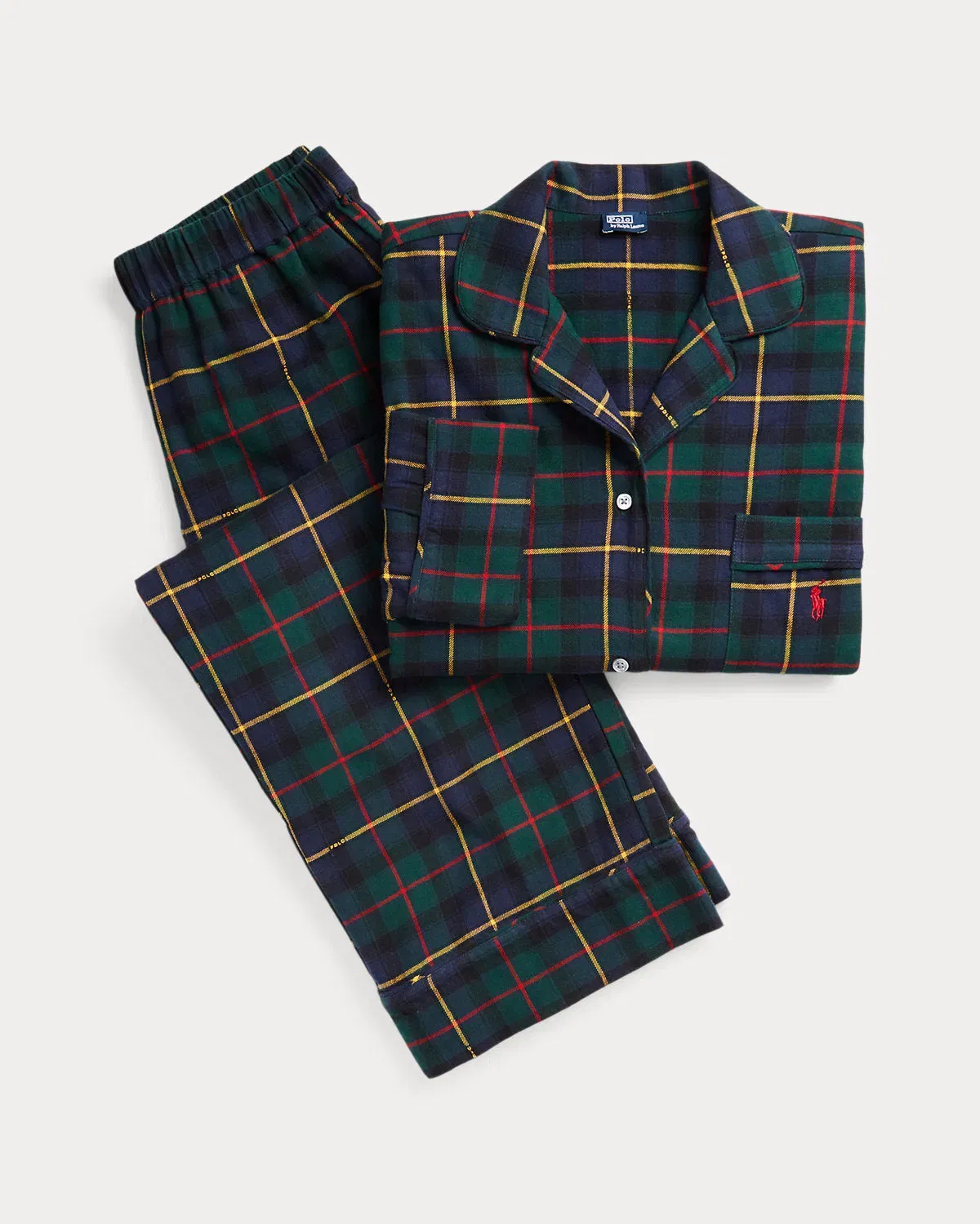 Ralph Lauren Plaid Flannel LongSleeve Pajama Set