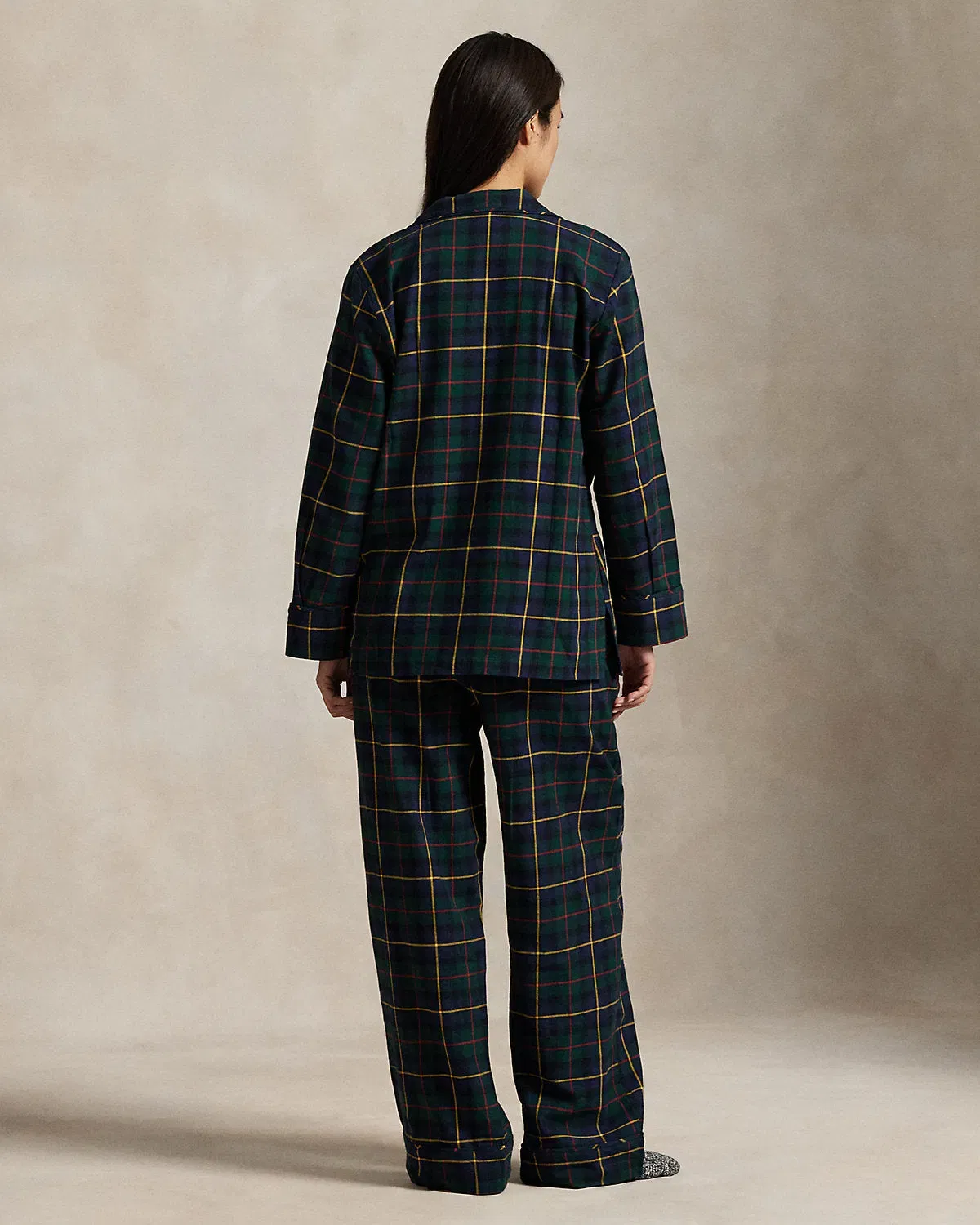 Ralph Lauren Plaid Flannel LongSleeve Pajama Set