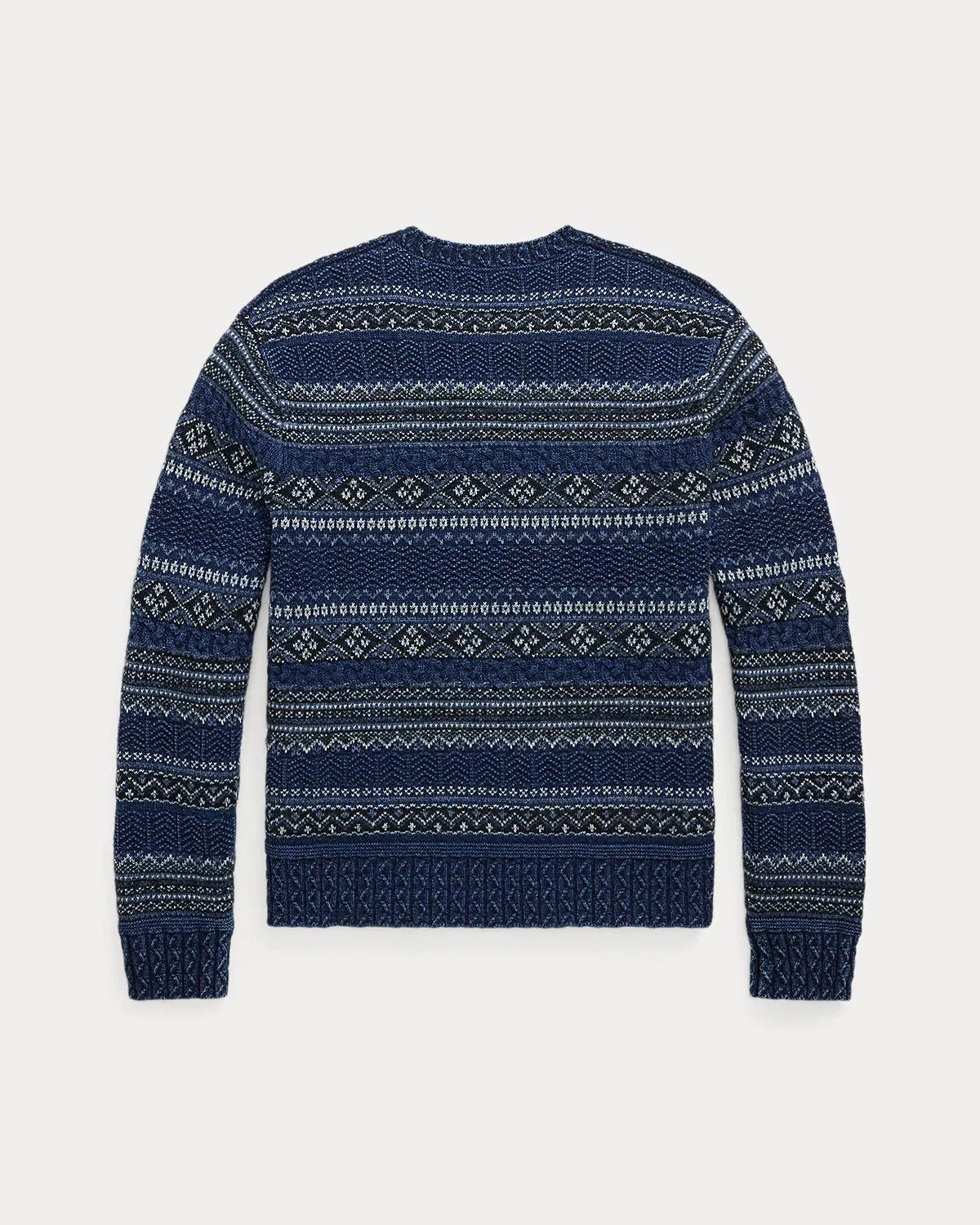 Ralph Lauren Indigo Fair Isle CottonLinen Sweater
