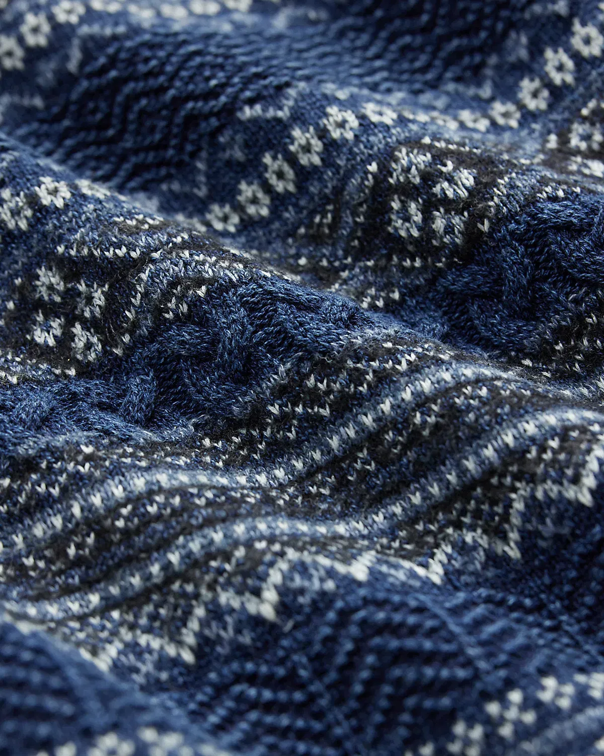 Ralph Lauren Indigo Fair Isle CottonLinen Sweater
