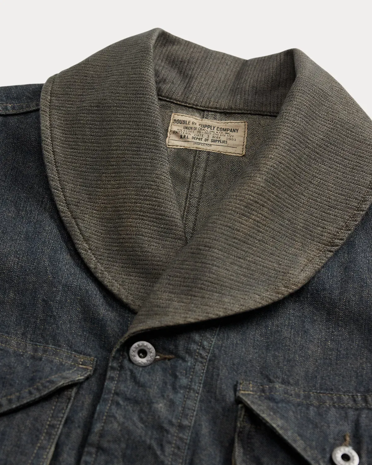 Ralph Lauren Indigo CottonLinen Denim Field Coat