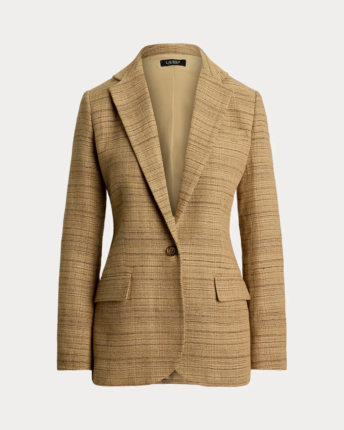 Ralph Lauren Herringbone LinenBlend Tweed Blazer