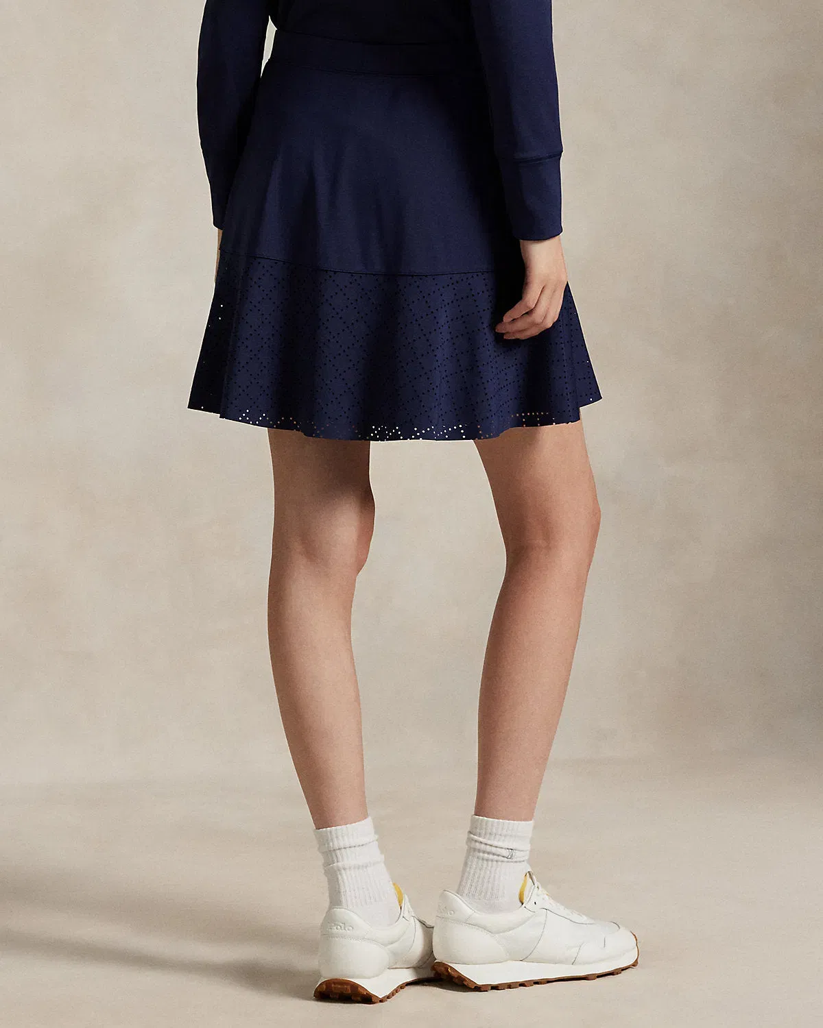 Ralph Lauren Eyelet Interlock Long Skort