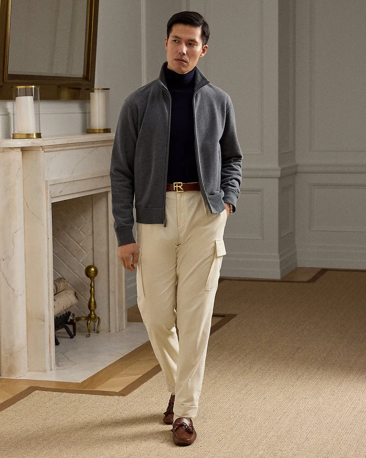 Ralph Lauren CottonCashmere Fleece Track Jacket