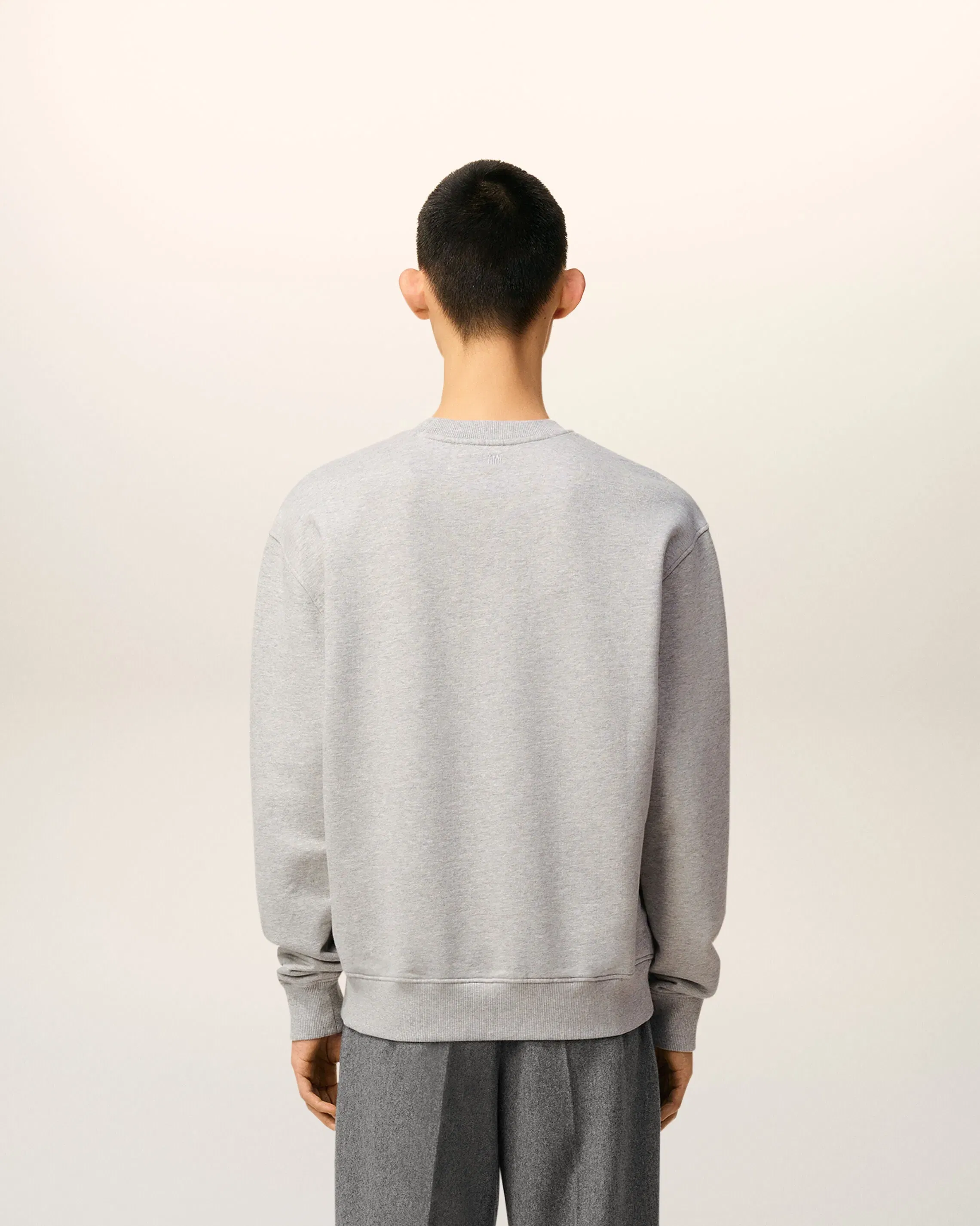 Grey Cotton Contrasted Ami De Coeur Sweatshirt