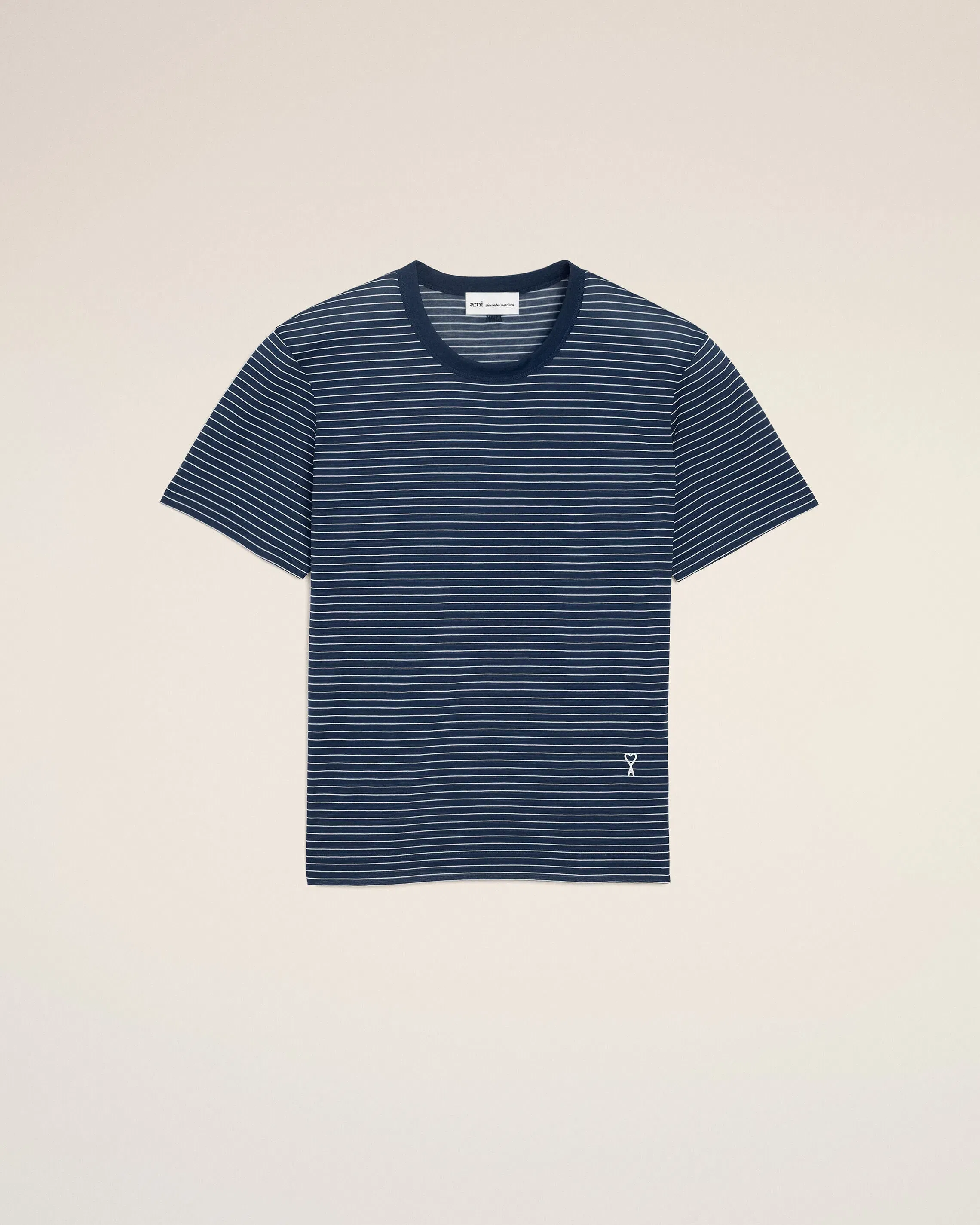 Blue Striped Cotton Ami De Coeur T-Shirt Women's