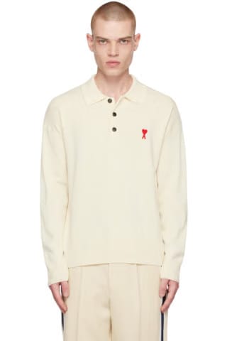Blue Cotton Long Sleeves Ami De Coeur Polo