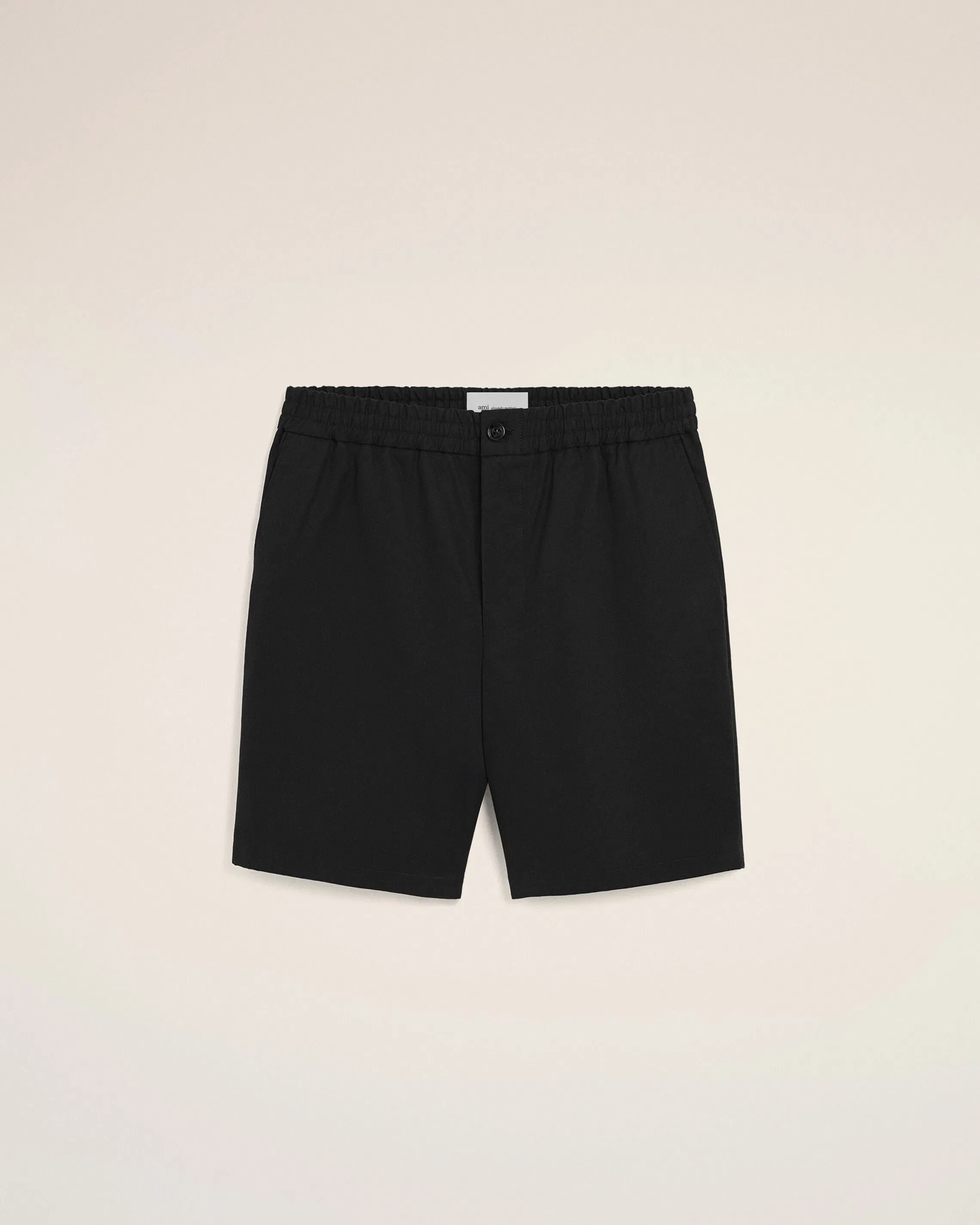 Black Cotton Elasticated Waist Ami De Coeur Shorts