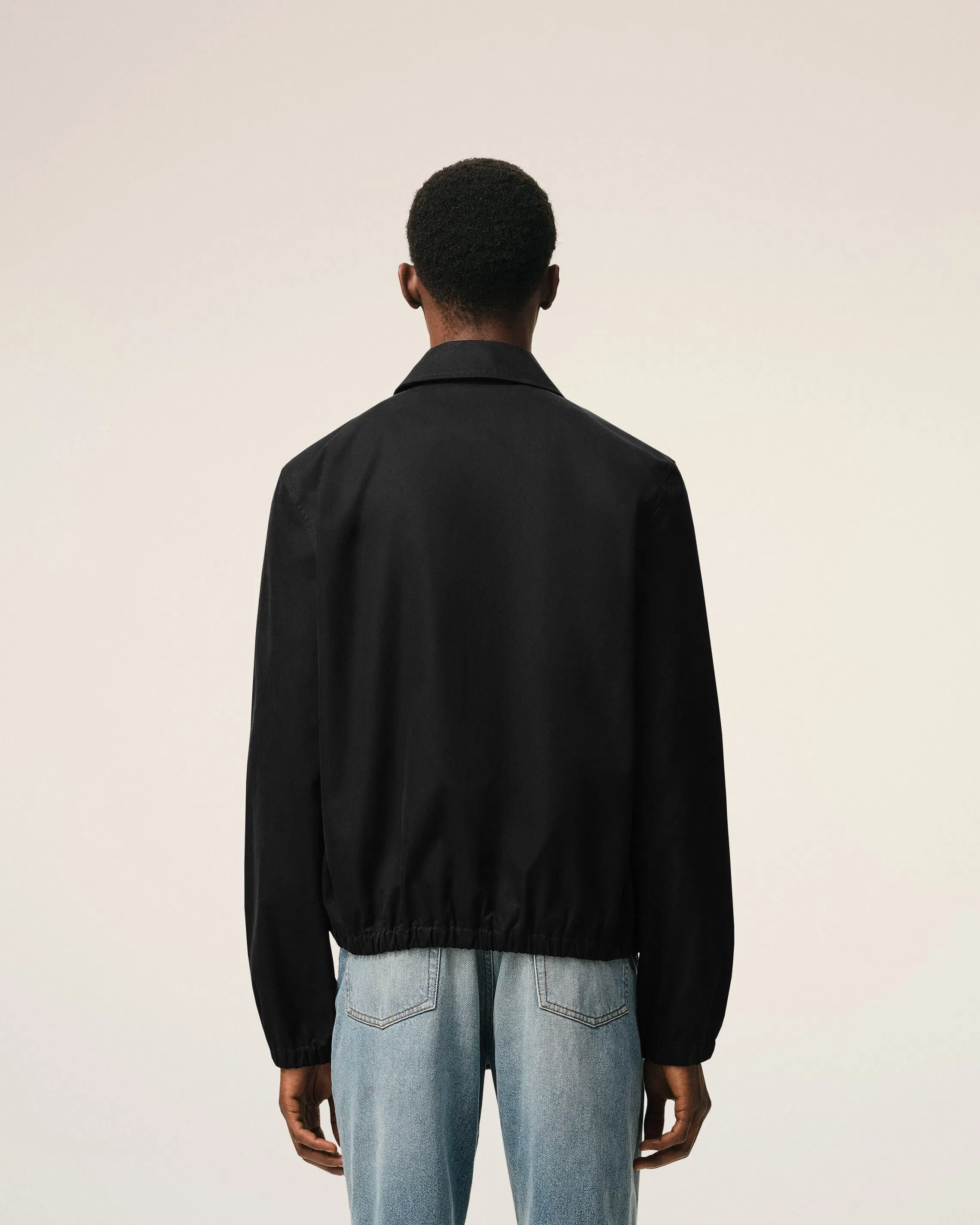 Black Cotton Ami De Cur Zipped Jacket