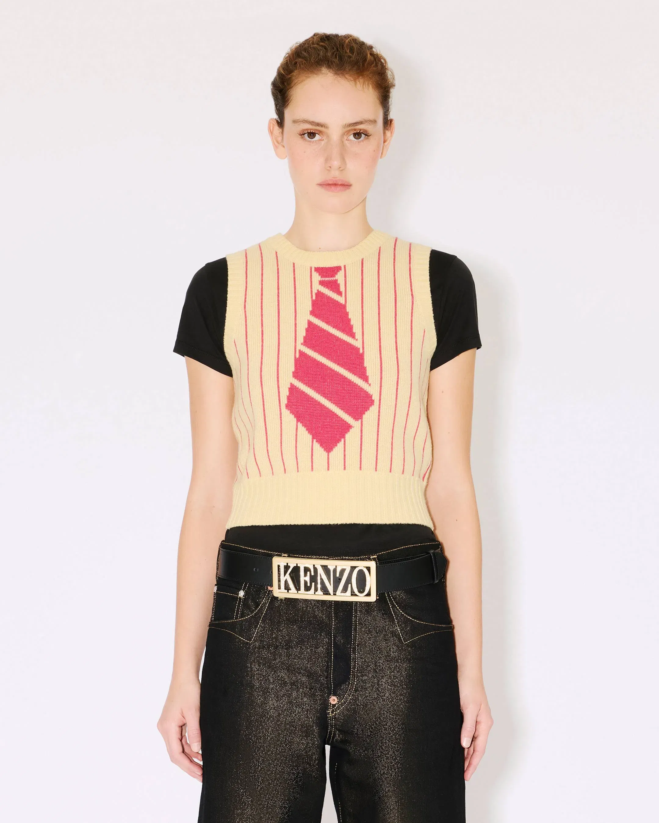 Kenzo Trompe Lil Vest In Wool Cotton Women's