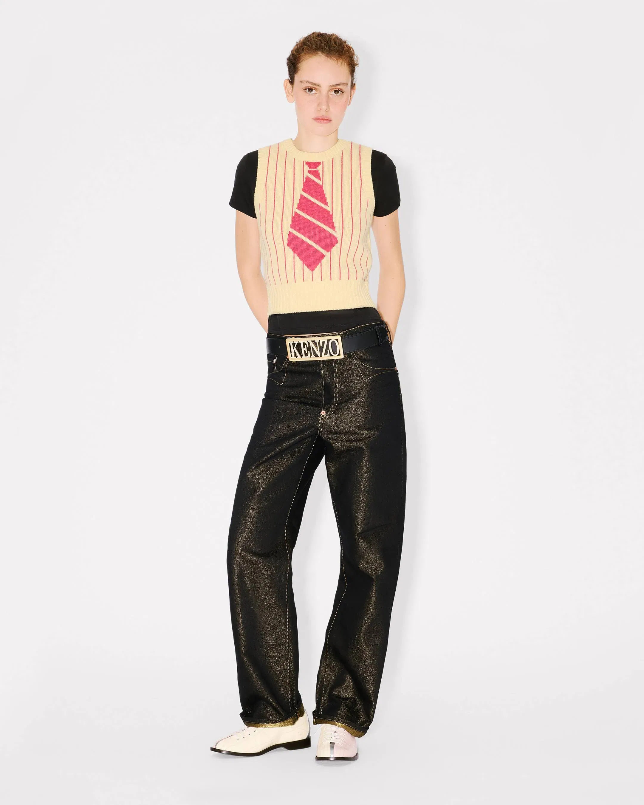 Kenzo Trompe Lil Vest In Wool Cotton Women's