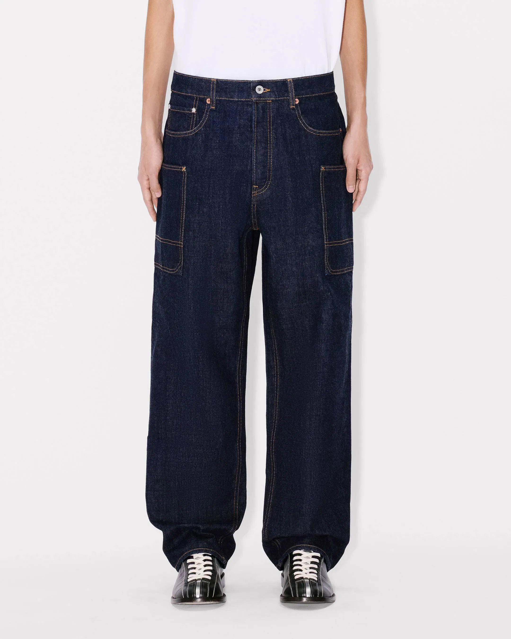 Kenzo Winter Holidays Cargo Monkey Fit Jeans In Japanese Denim