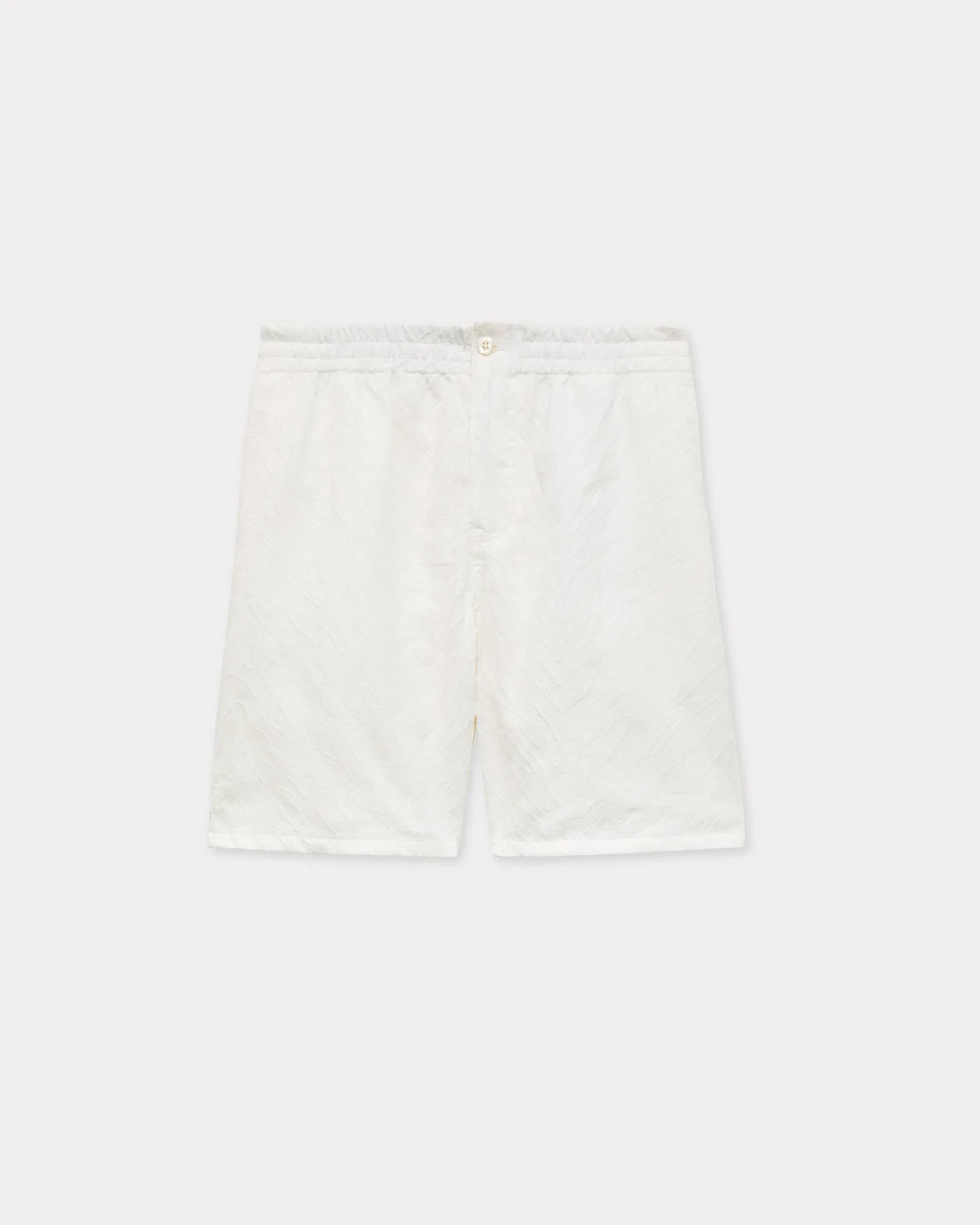 Kenzo Tiger Elasticated Shorts In Cotton Jacquard