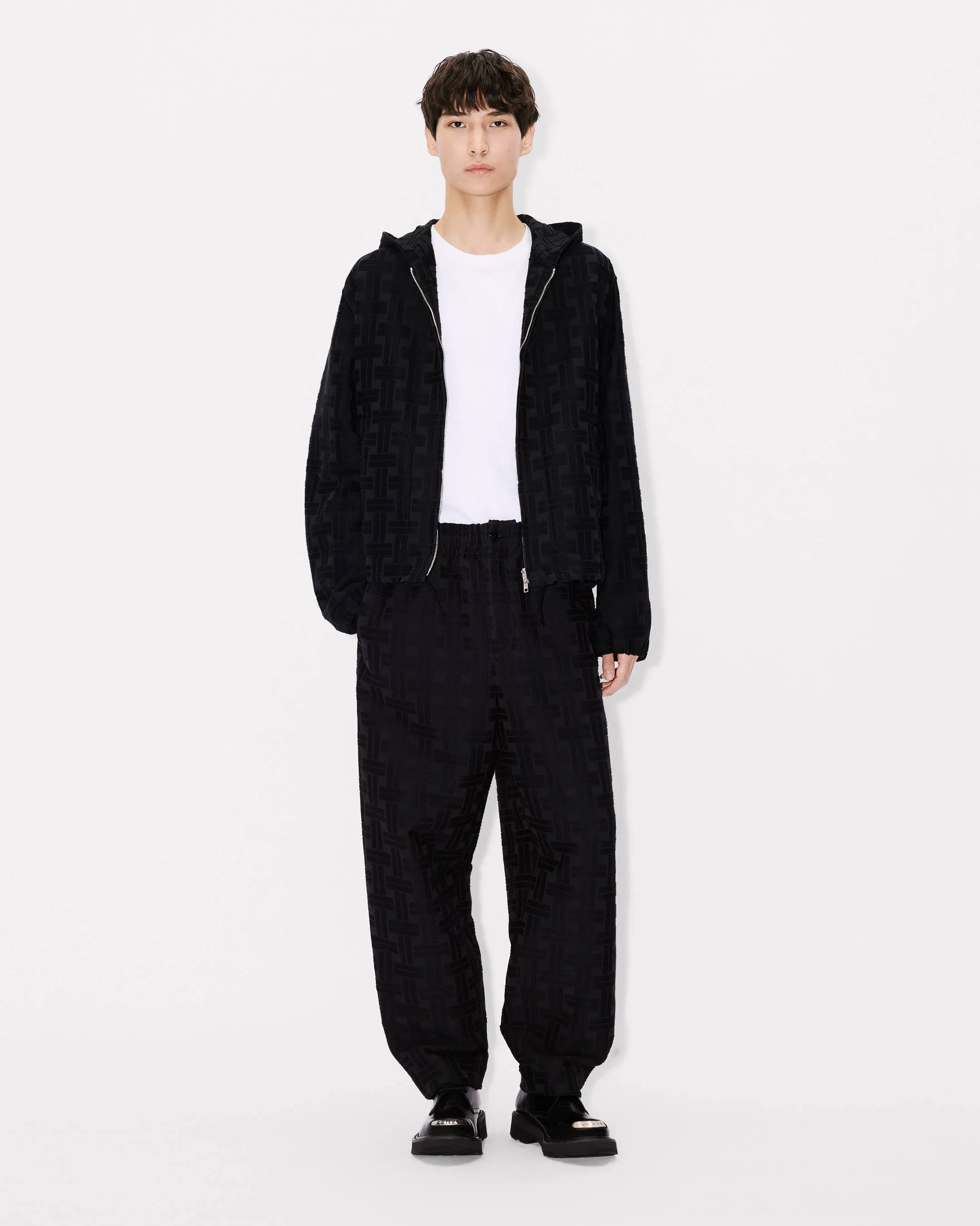Kenzo Weave Jogpants In Cotton Jacquard