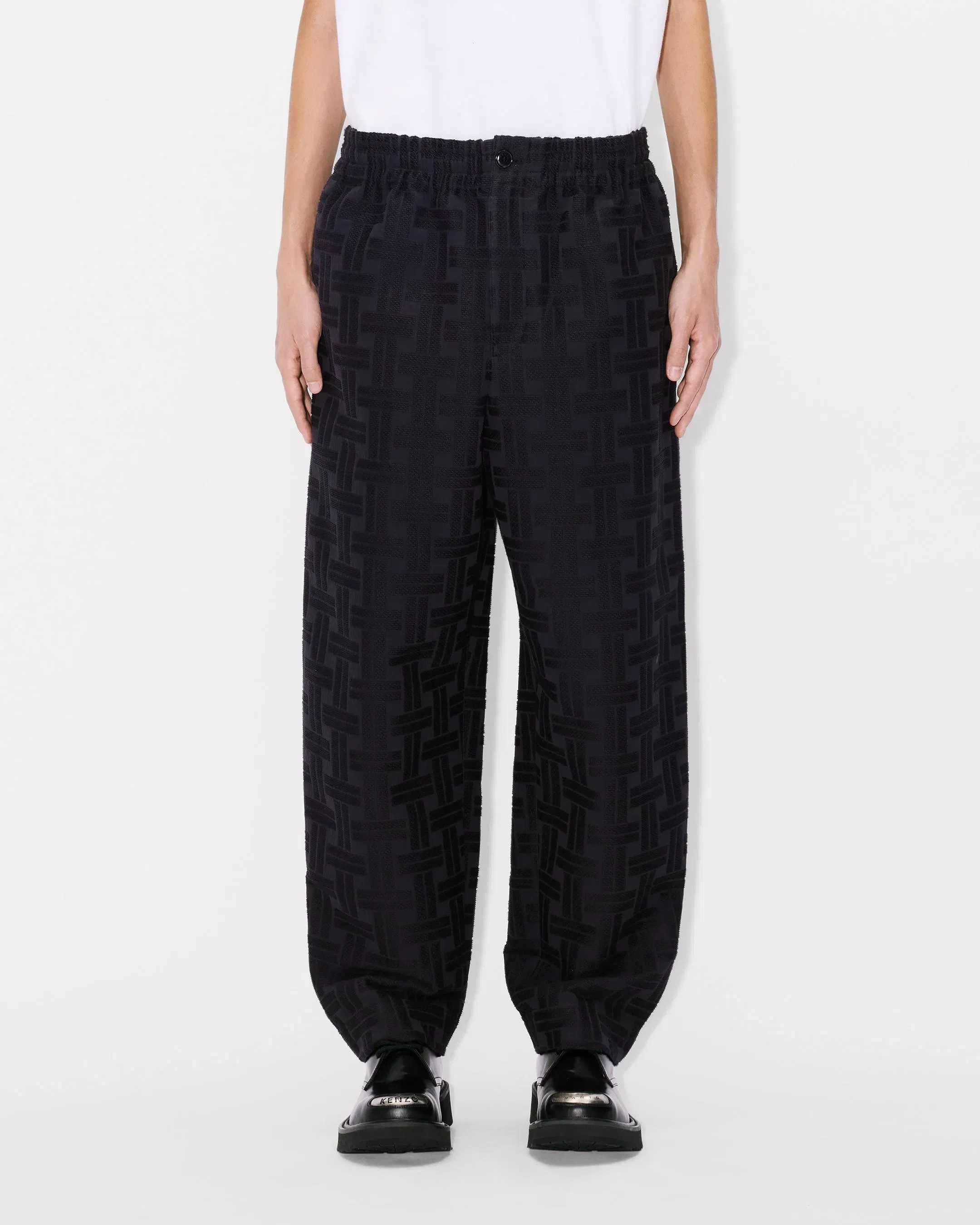 Kenzo Weave Jogpants In Cotton Jacquard