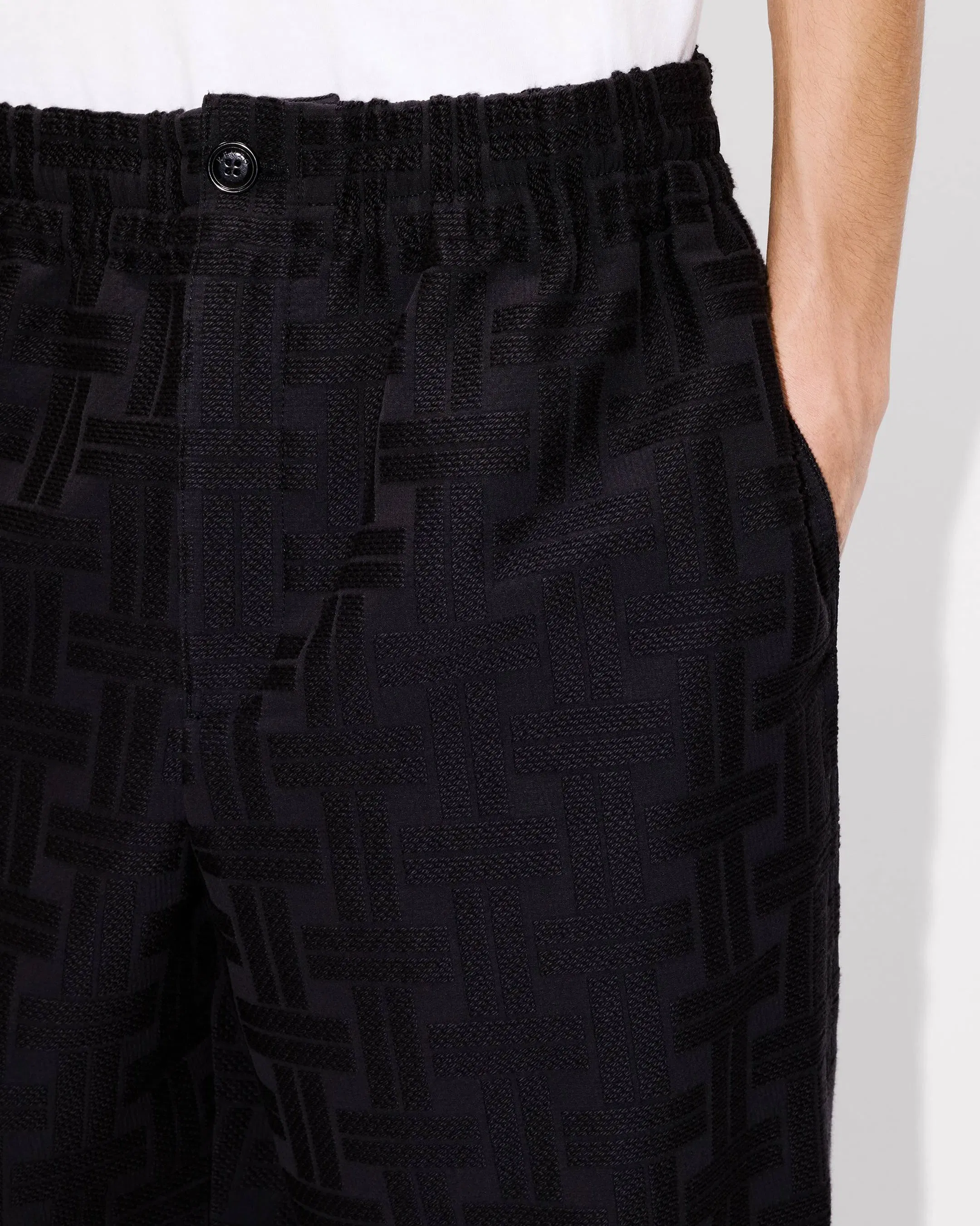 Kenzo Weave Jogpants In Cotton Jacquard