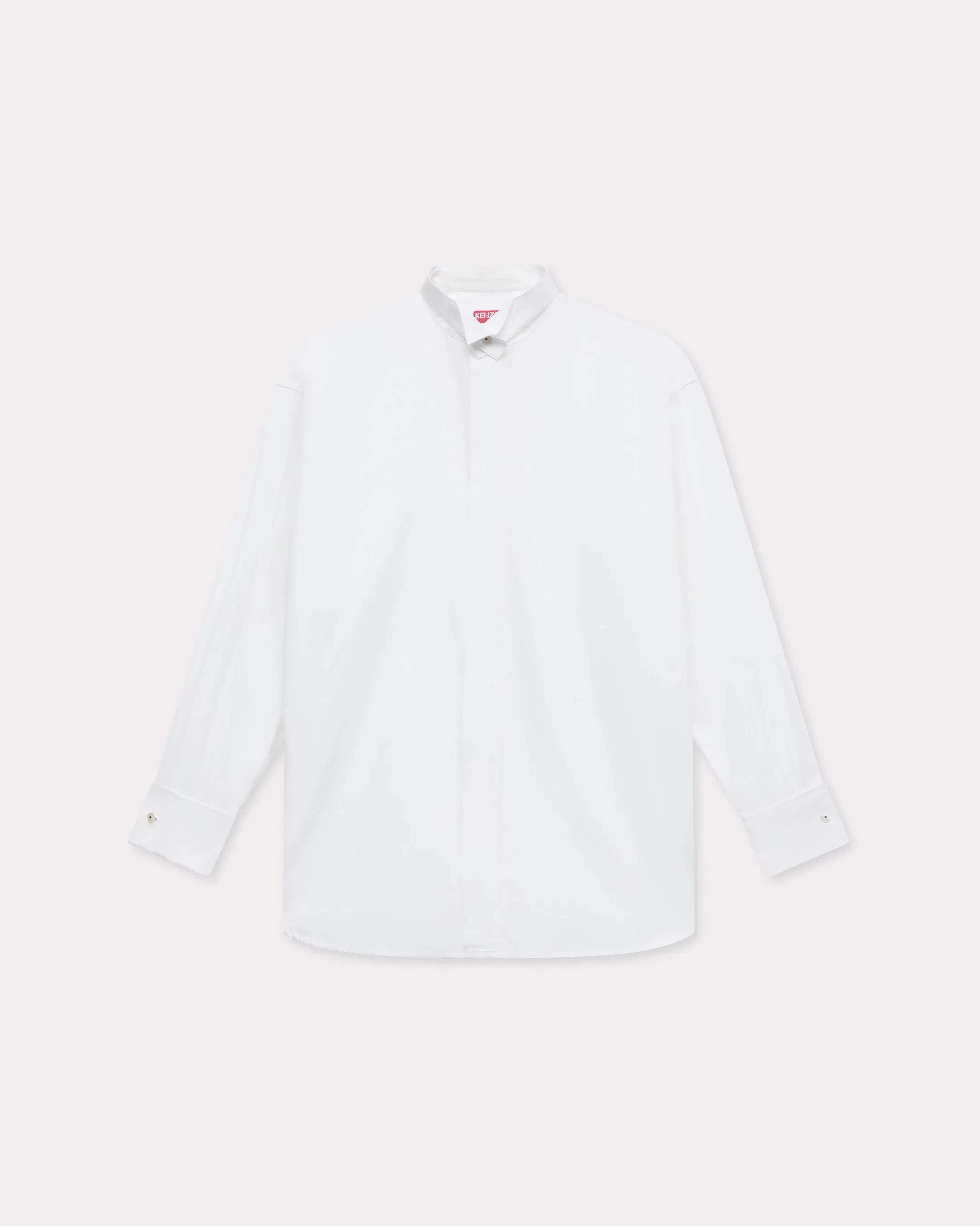 Kenzo Stand Collar Oversized Shirt In Cotton Poplin Women's