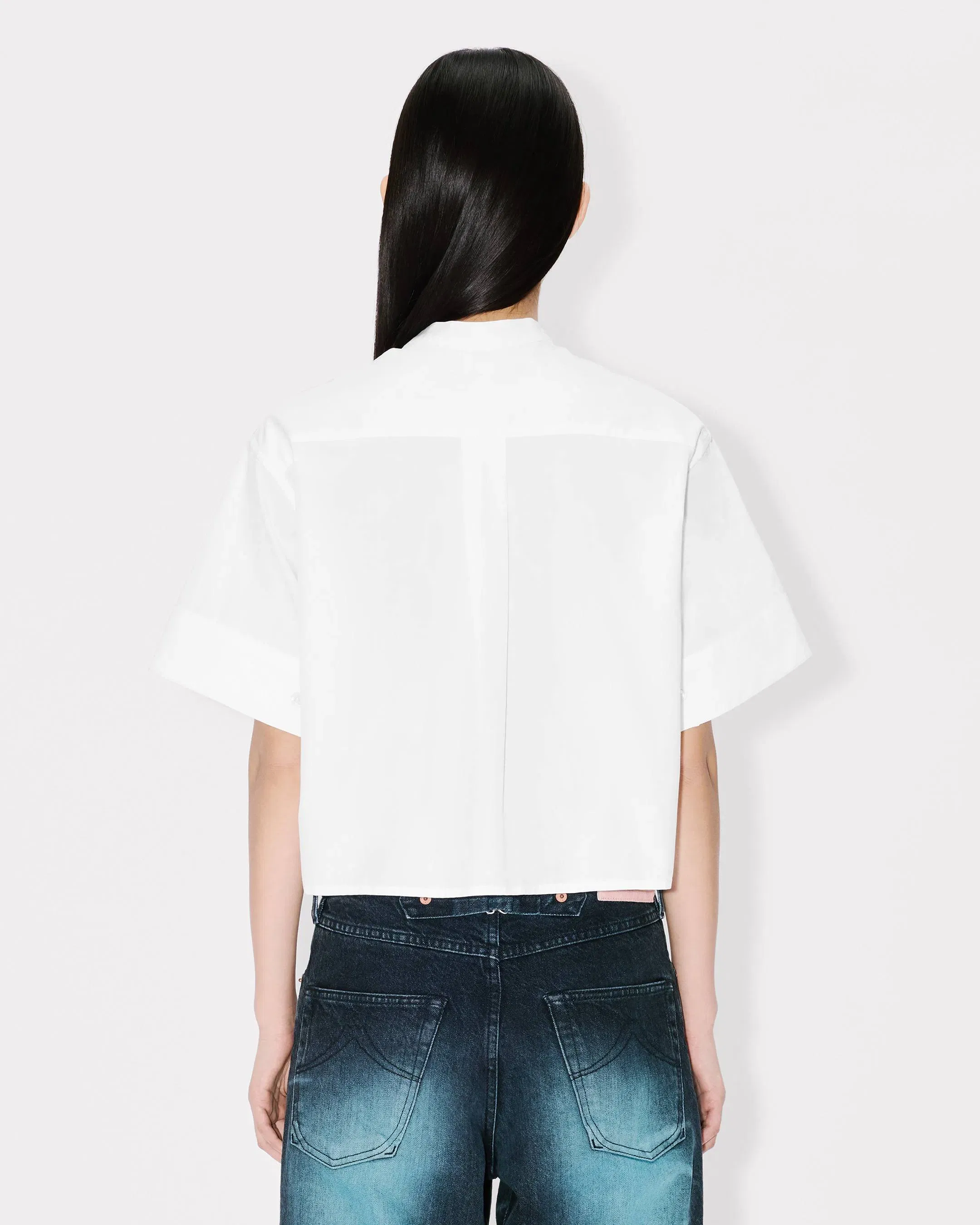 Kenzo Shorts Sleeves Shirt In Poplin Cotton Women's