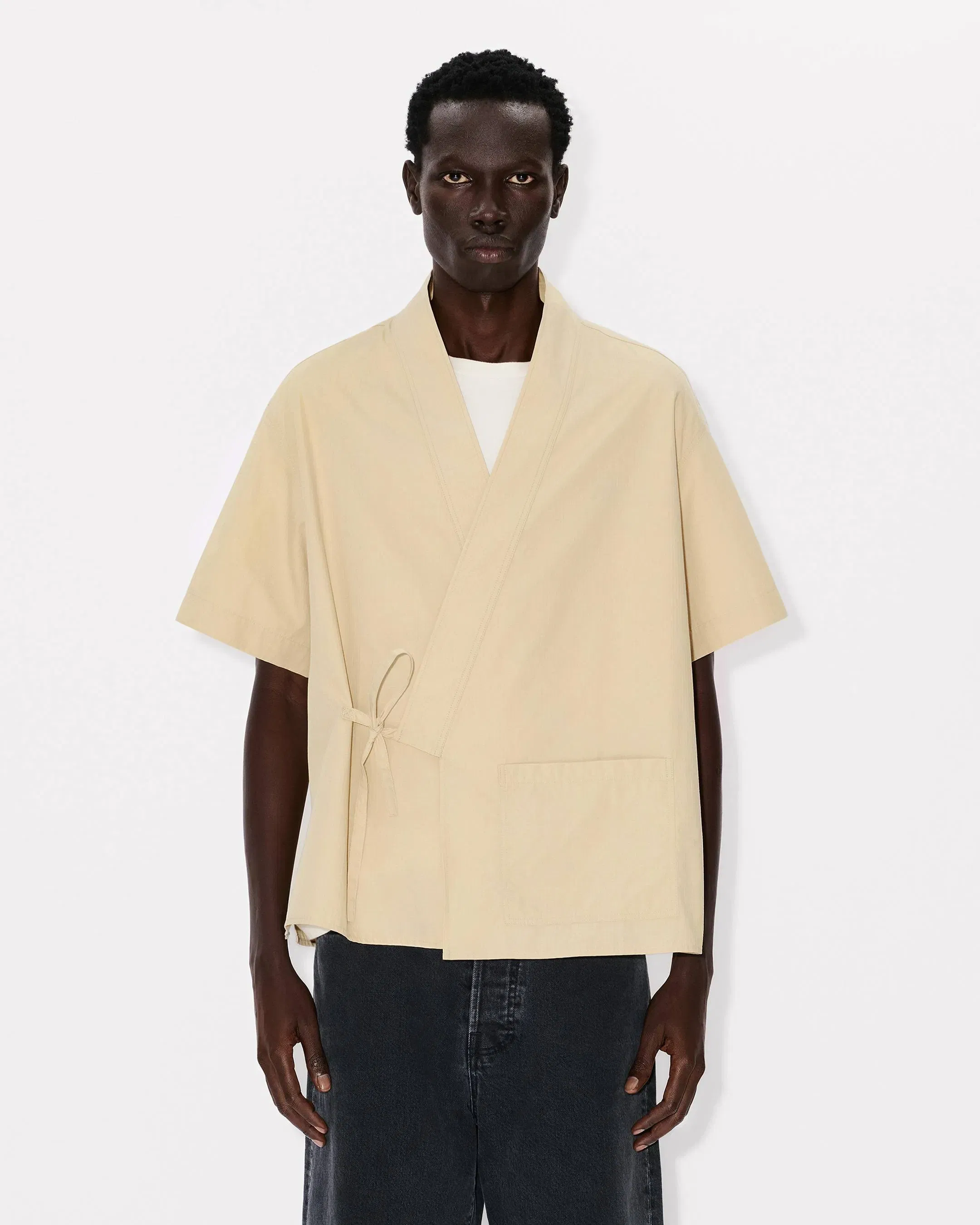 Kenzo Kimono Shirt In Cotton Ripstop