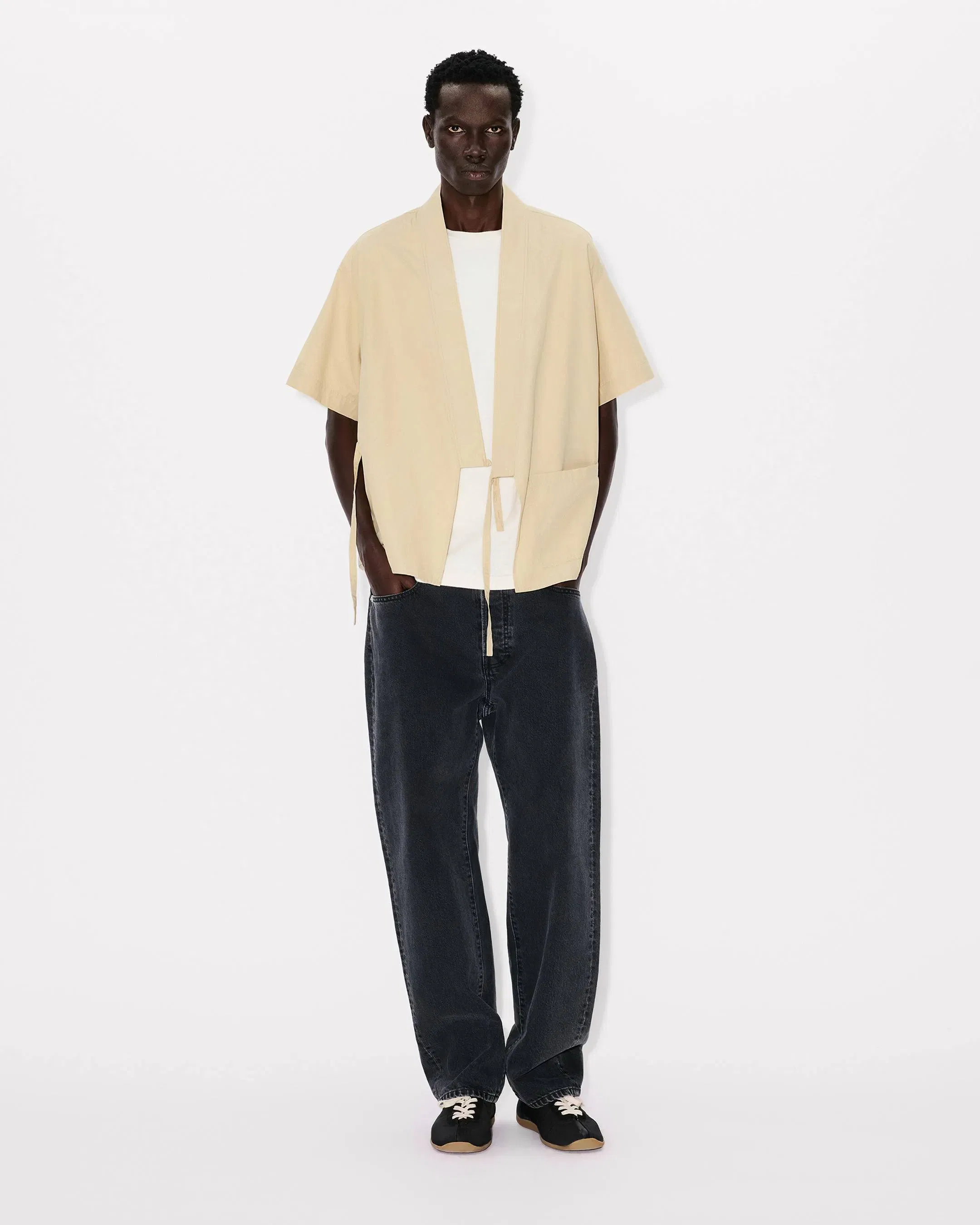 Kenzo Kimono Shirt In Cotton Ripstop