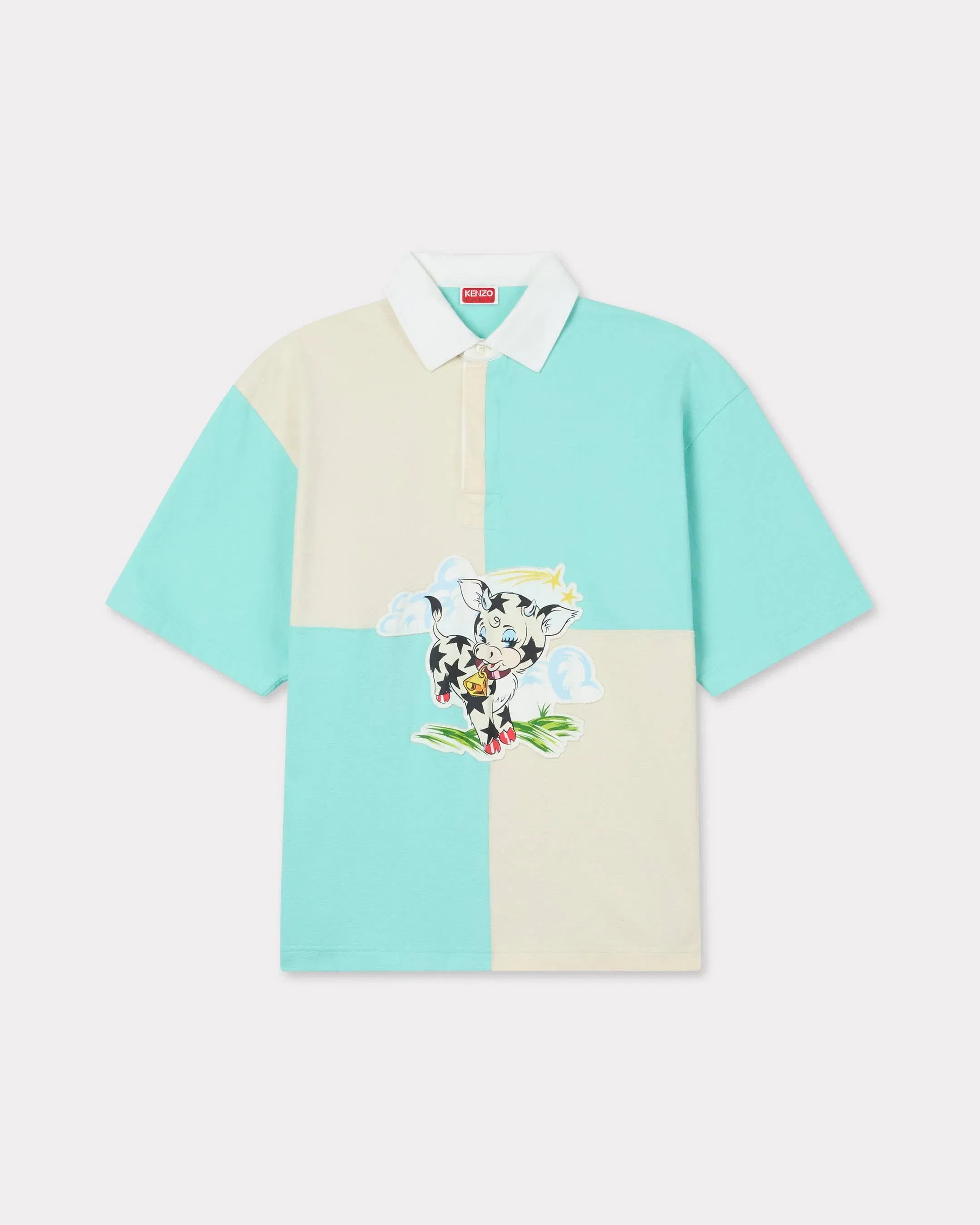 Kenzo Cartoon Relax Polo In Heavy Cotton
