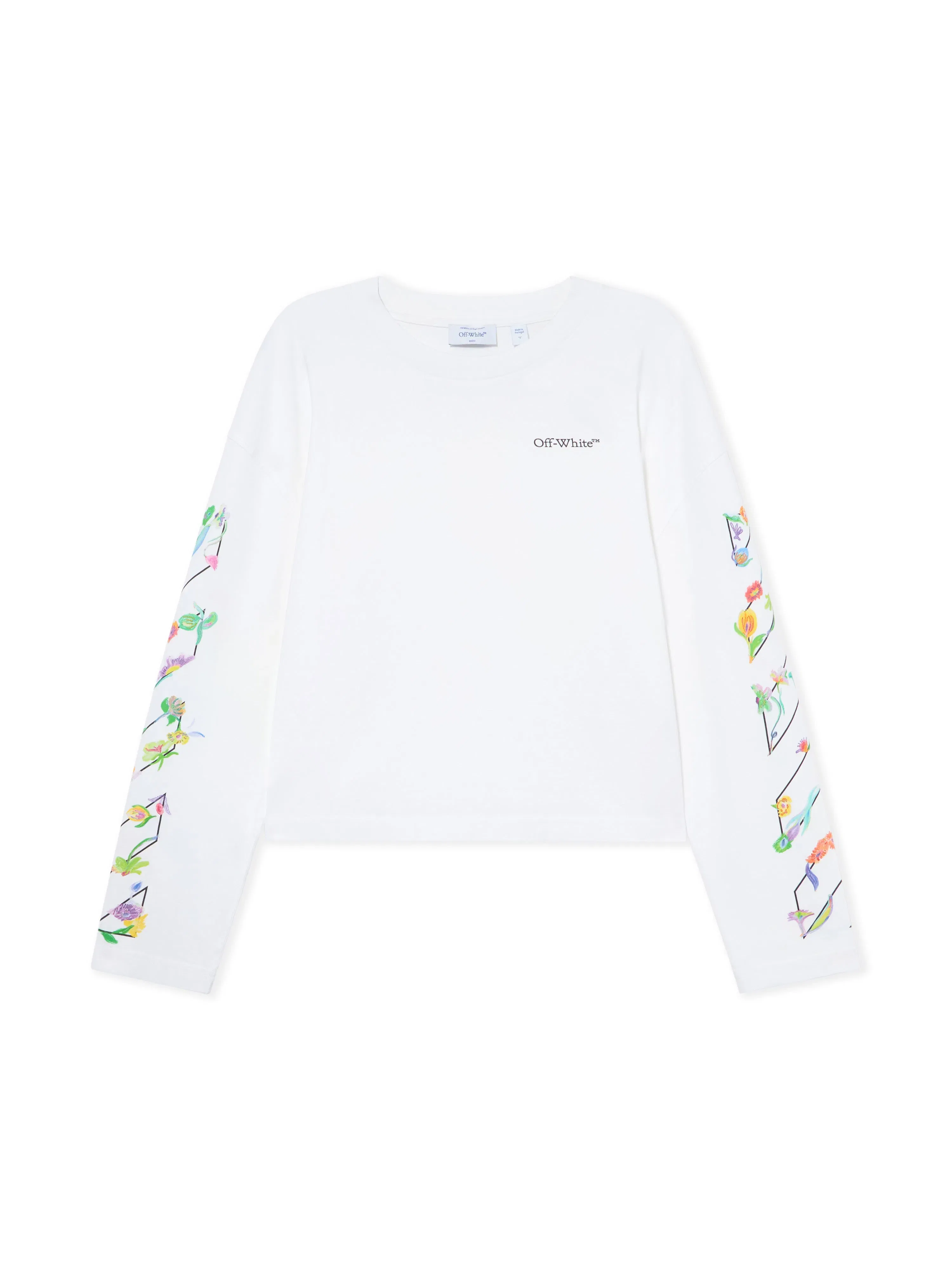 Off-White Diagonal Glowing Flower Longsleeved T-Shirt