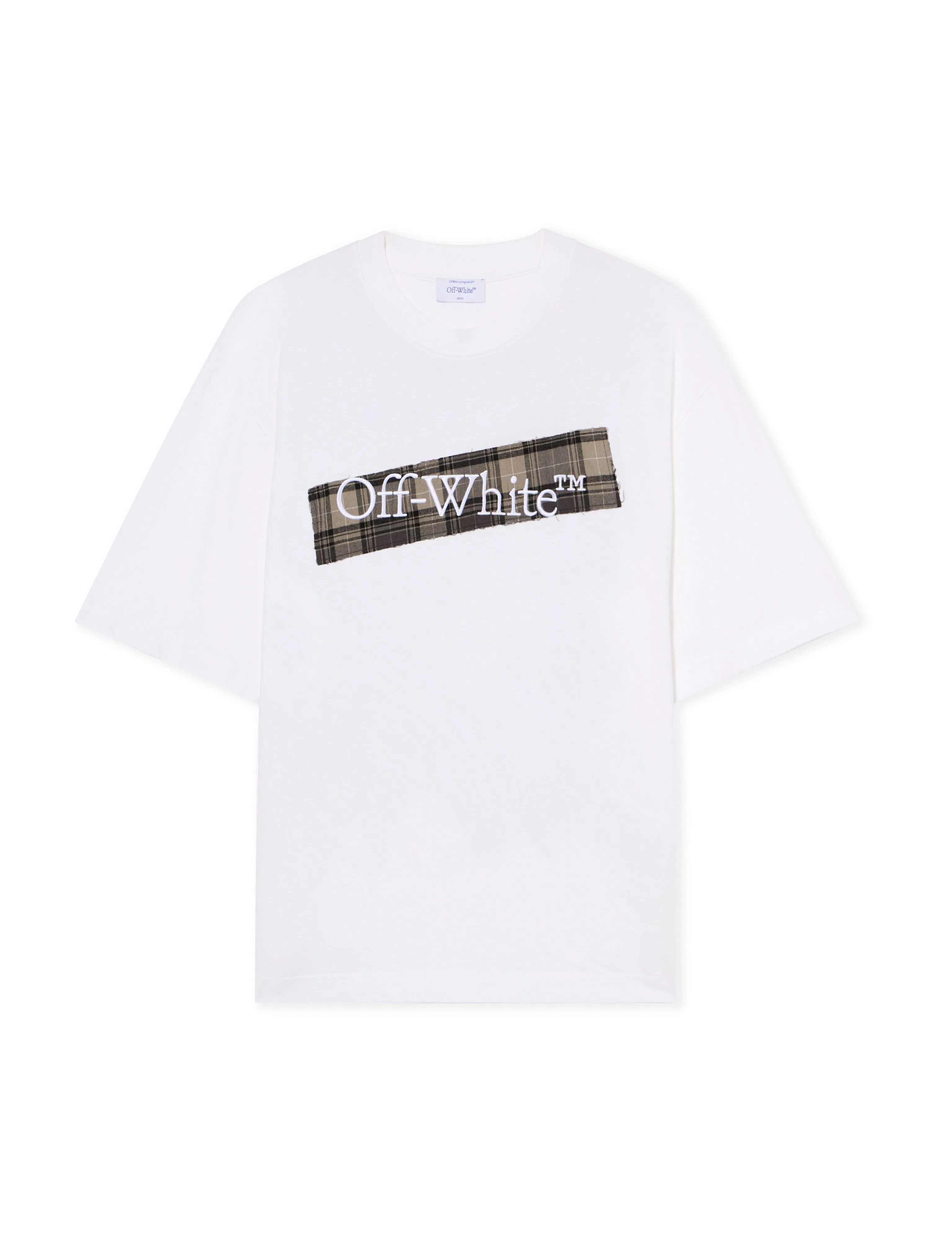 Off-White Flannel Diagonal Skate Logo T-Shirt