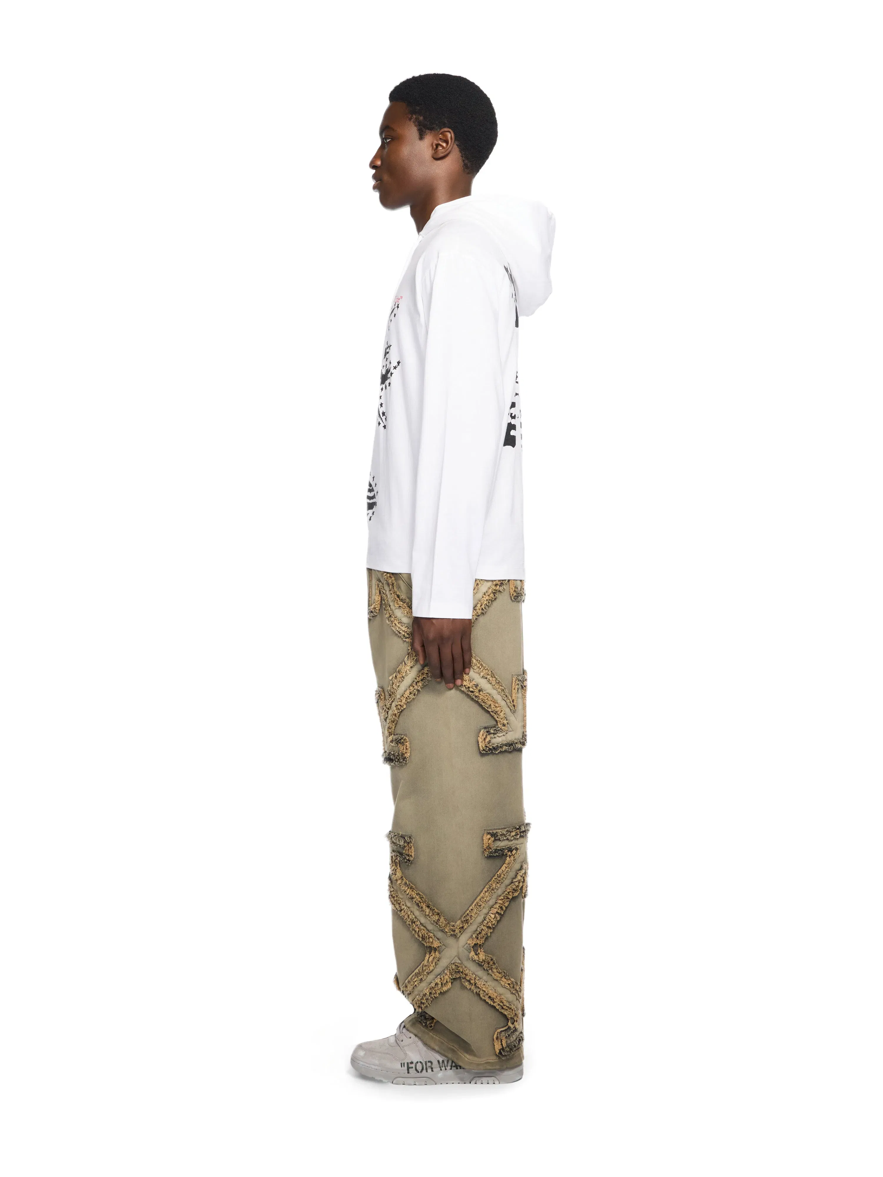 Off-White Desert Arrow 90S Hooded Longsleeve T-Shirt