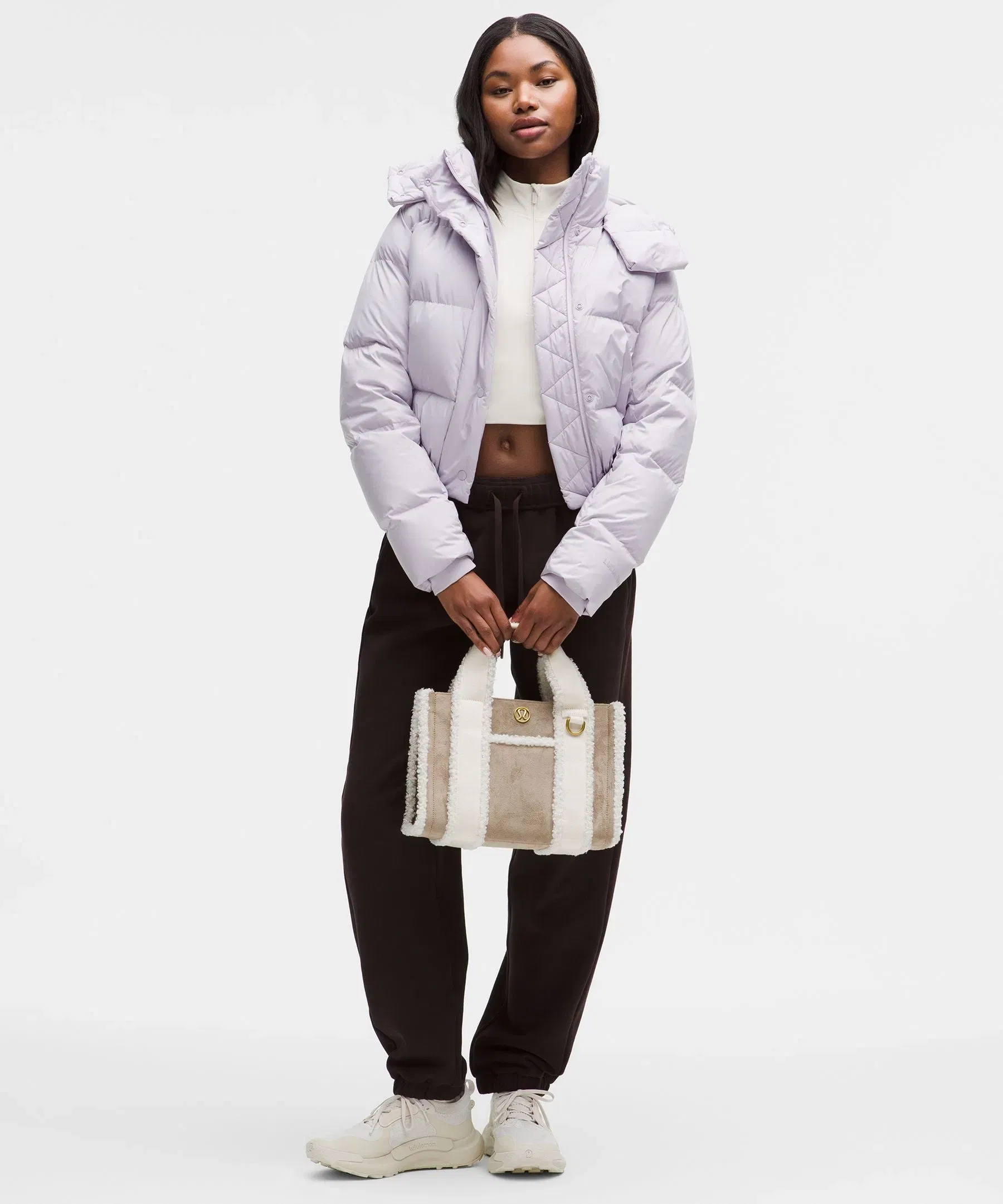 Lululemon Boxy Mini Tote Bag 4.5L *Faux Shearling Trims