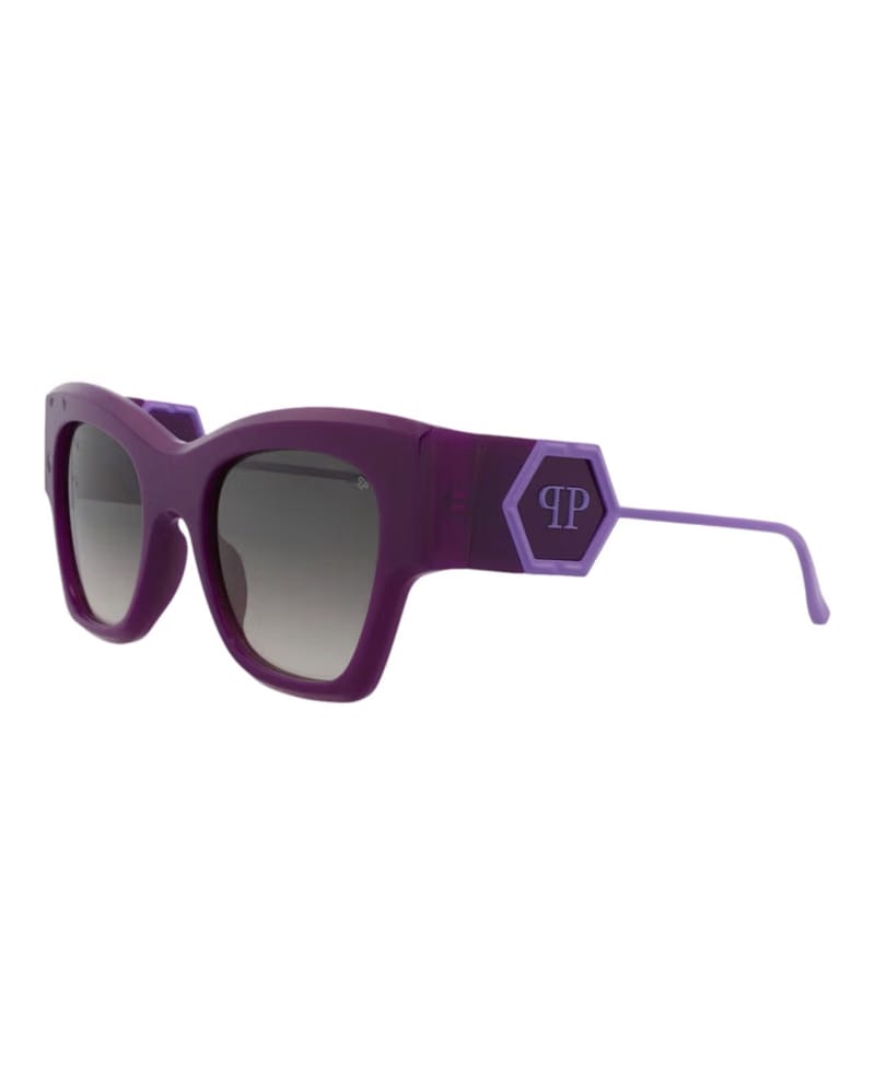 Philipp Plein Cat Eye-Frame Acetate Sunglasses Violet Violet Smoke (SPP120M-53-0875)