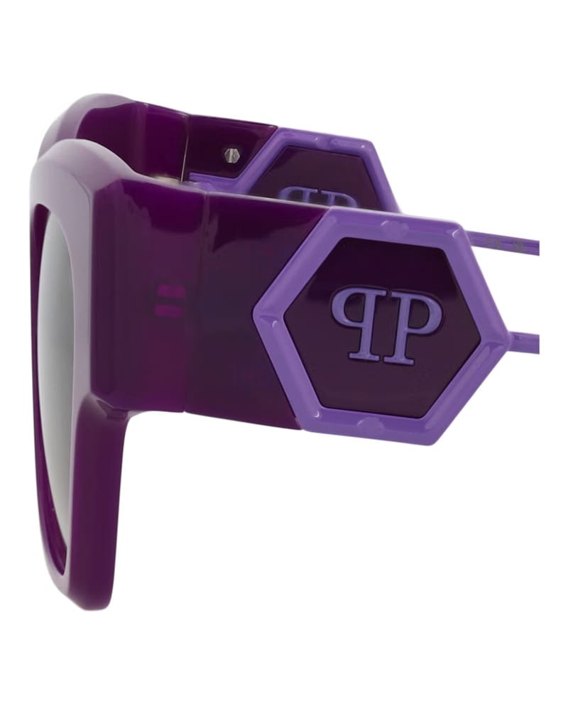 Philipp Plein Cat Eye-Frame Acetate Sunglasses Violet Violet Smoke (SPP120M-53-0875)
