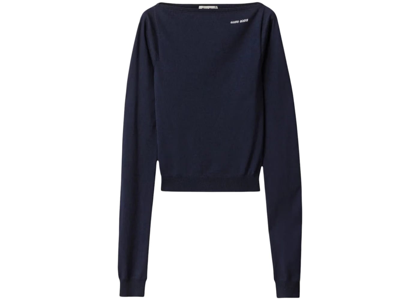 Miu Miu Boatneck Sweater Navy