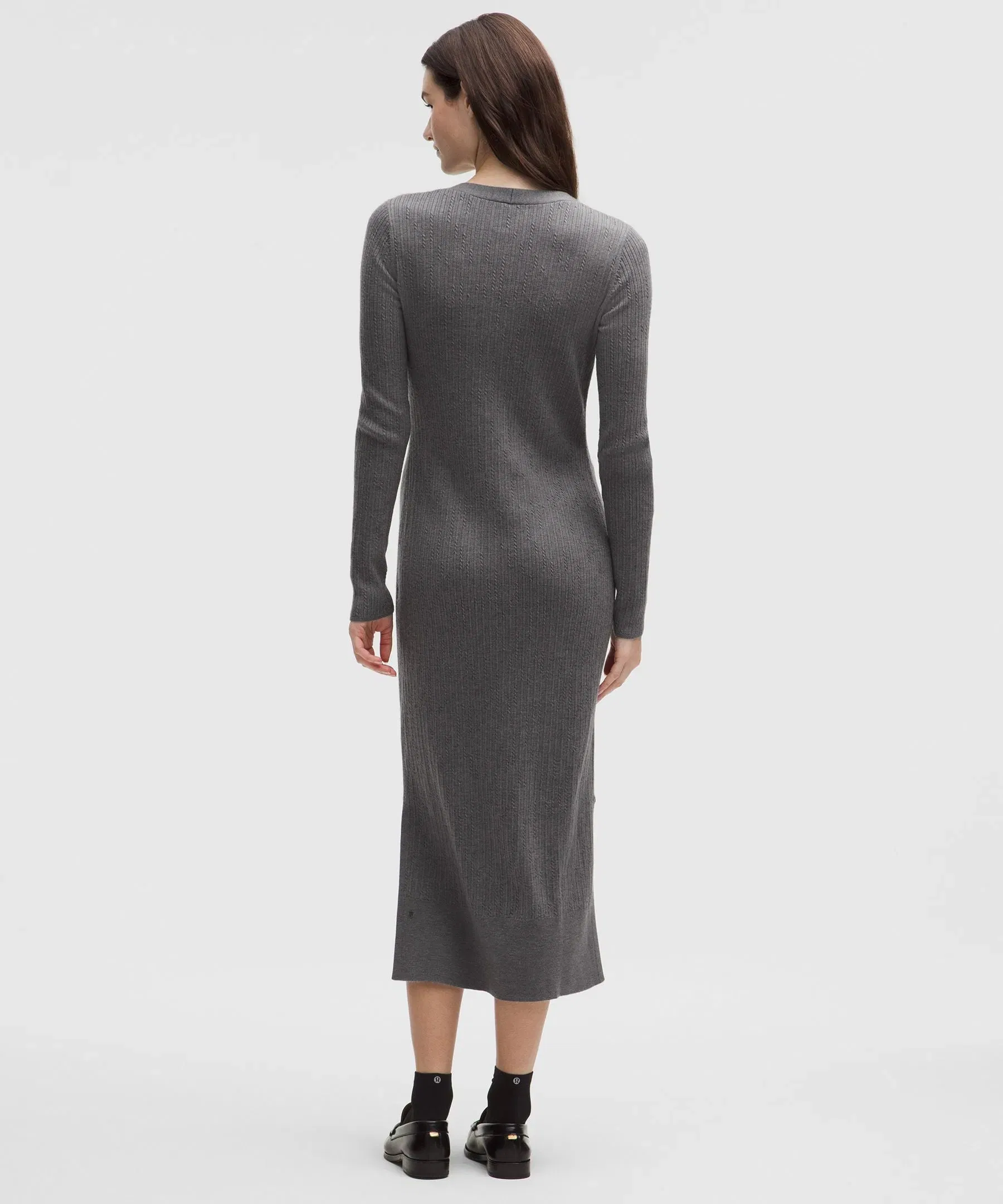 Lululemon Micro Cable Merino-Blend Buttoned Midi Dress