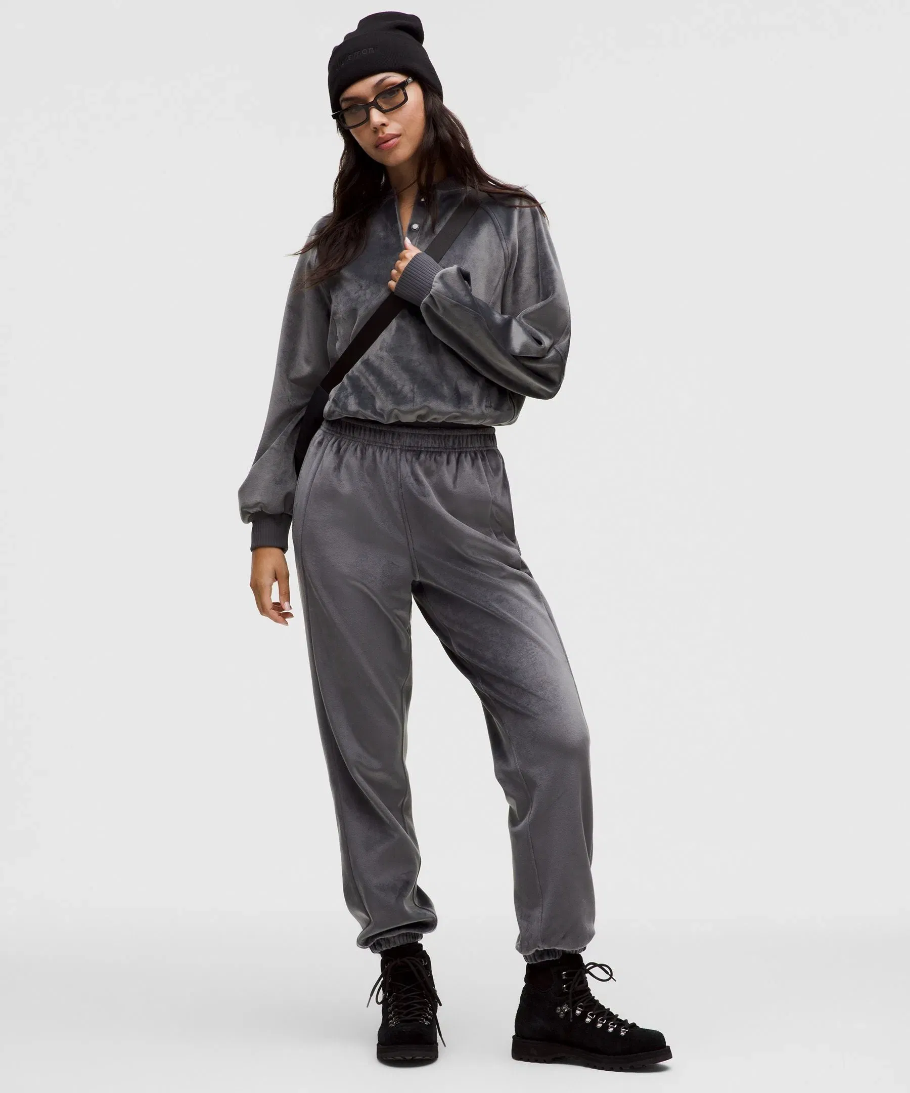 Lululemon Scuba Cropped Henley Pullover *Velvet